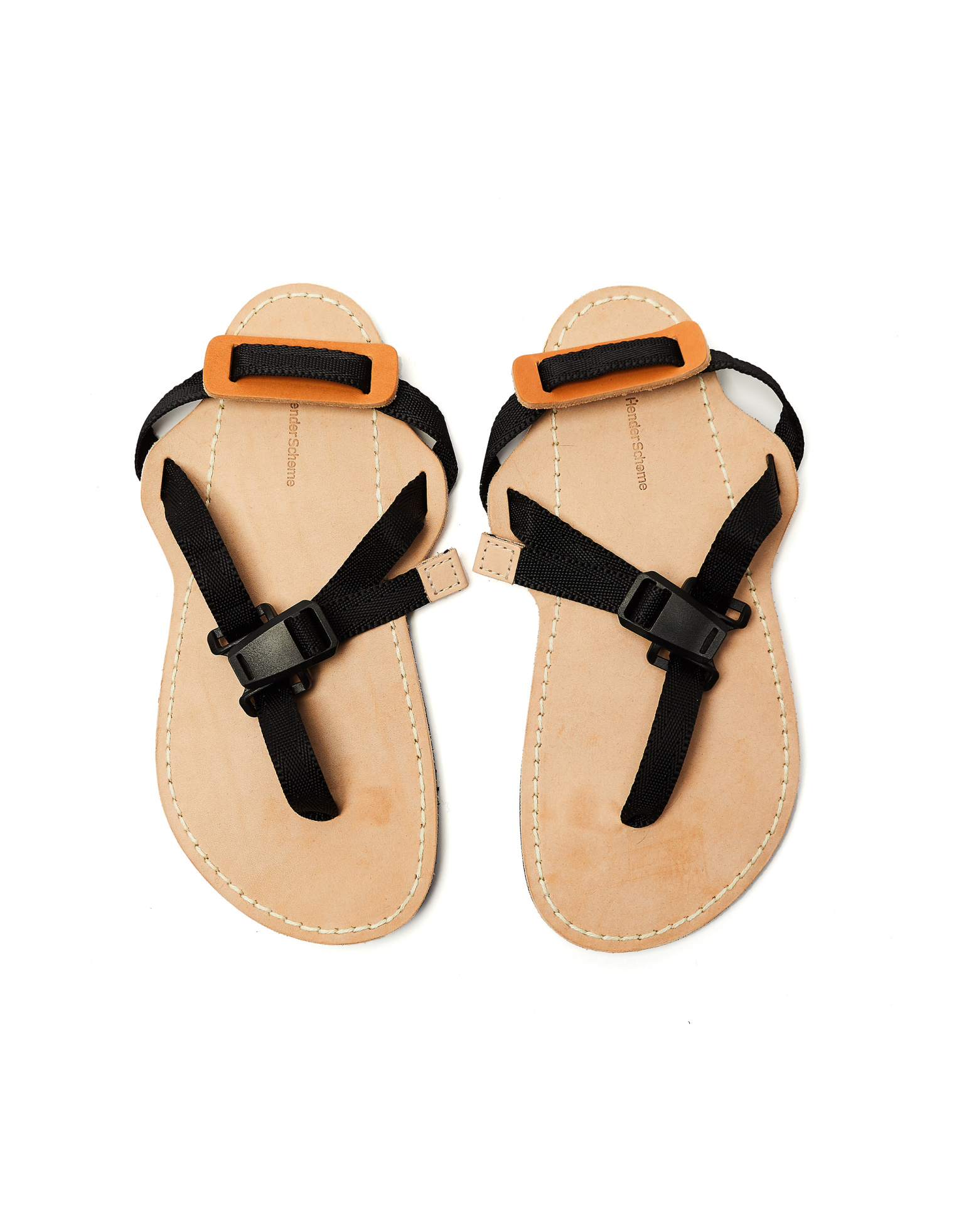 Hender Scheme Black & Natural Devise Strap Sandals