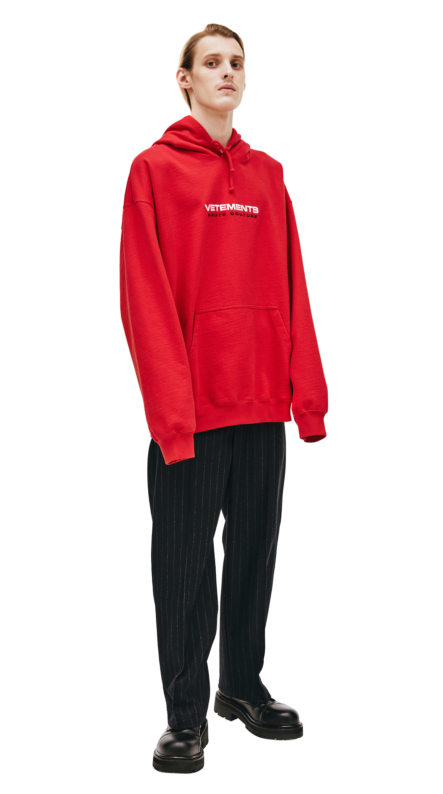 VETEMENTS Red Haute Couture Hoodie