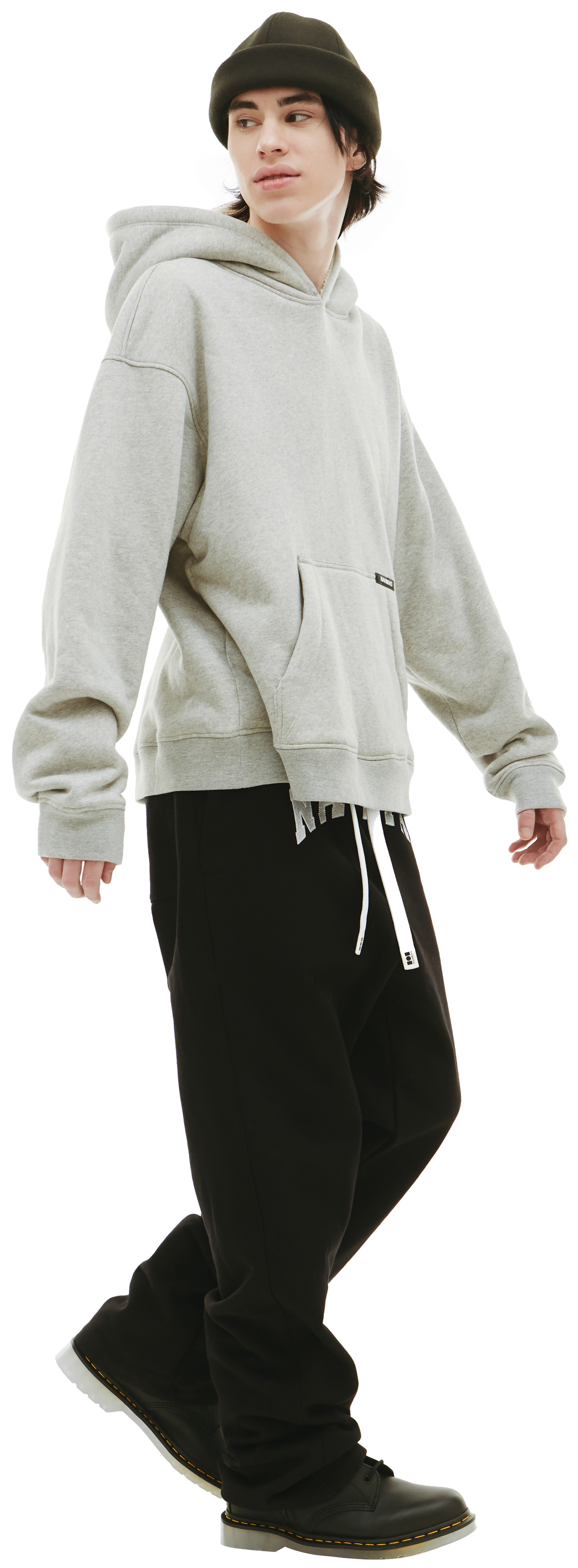 Nahmias Grey shearling hoodie