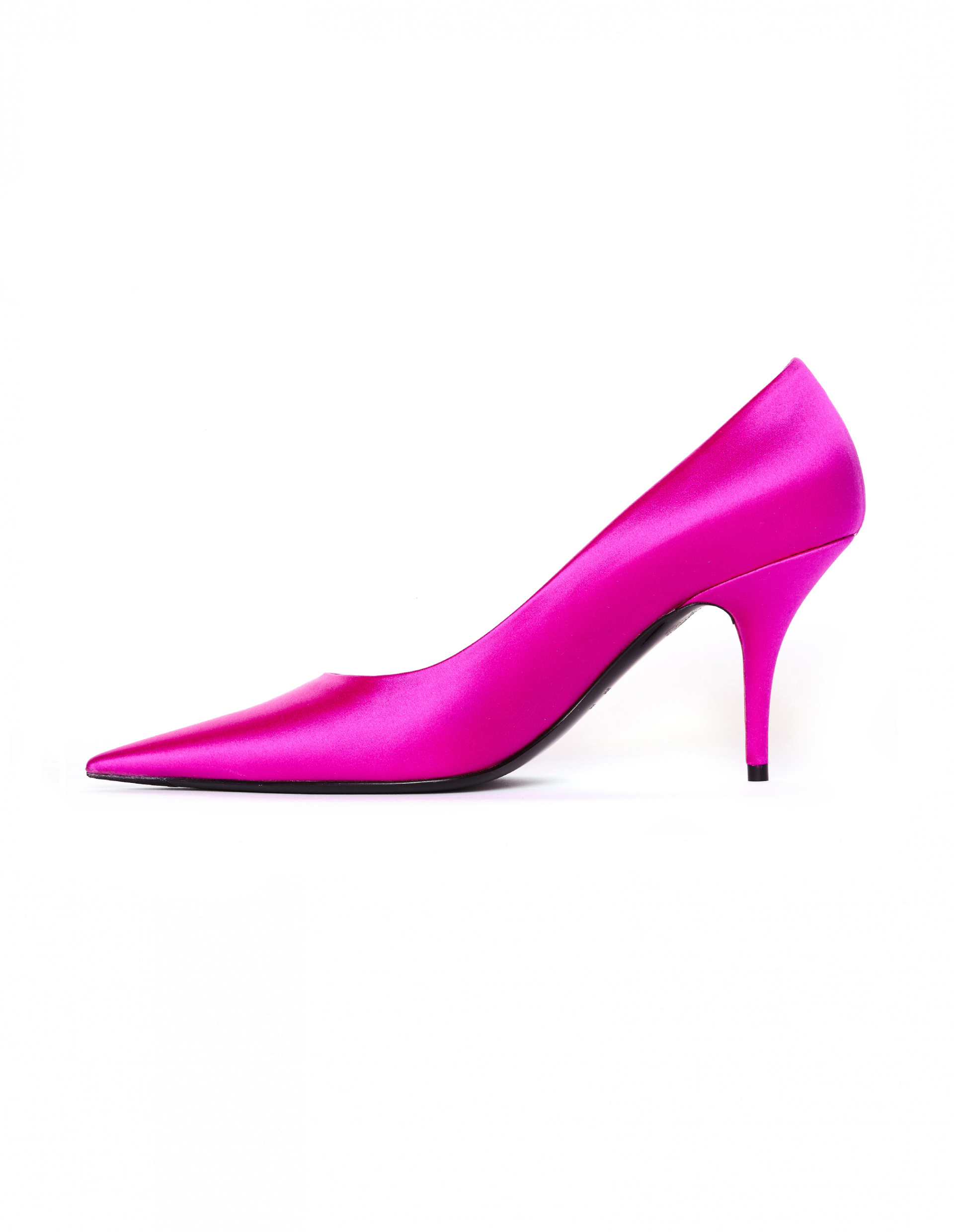 Balenciaga Pink Satin Knife Pumps