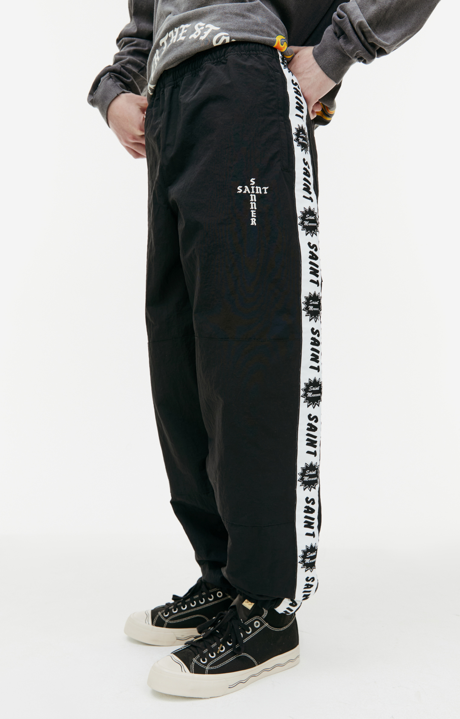 Saint Mxxxxxx Side tape track trousers