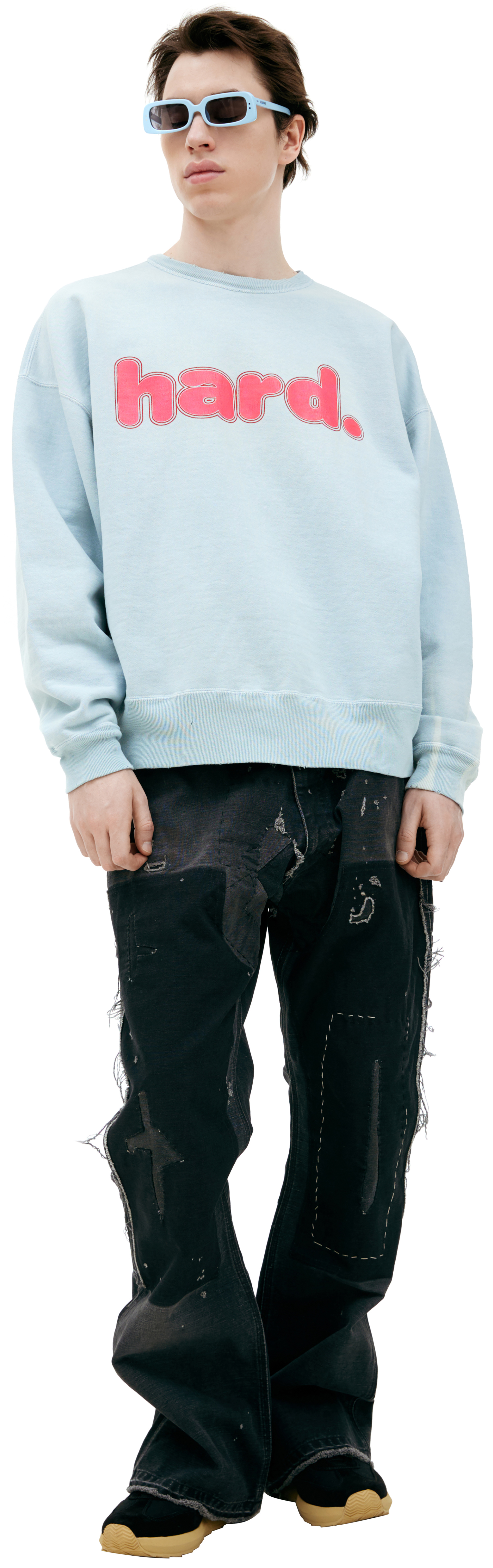 Saint Mxxxxxx \'Hard\' print sweatshirt