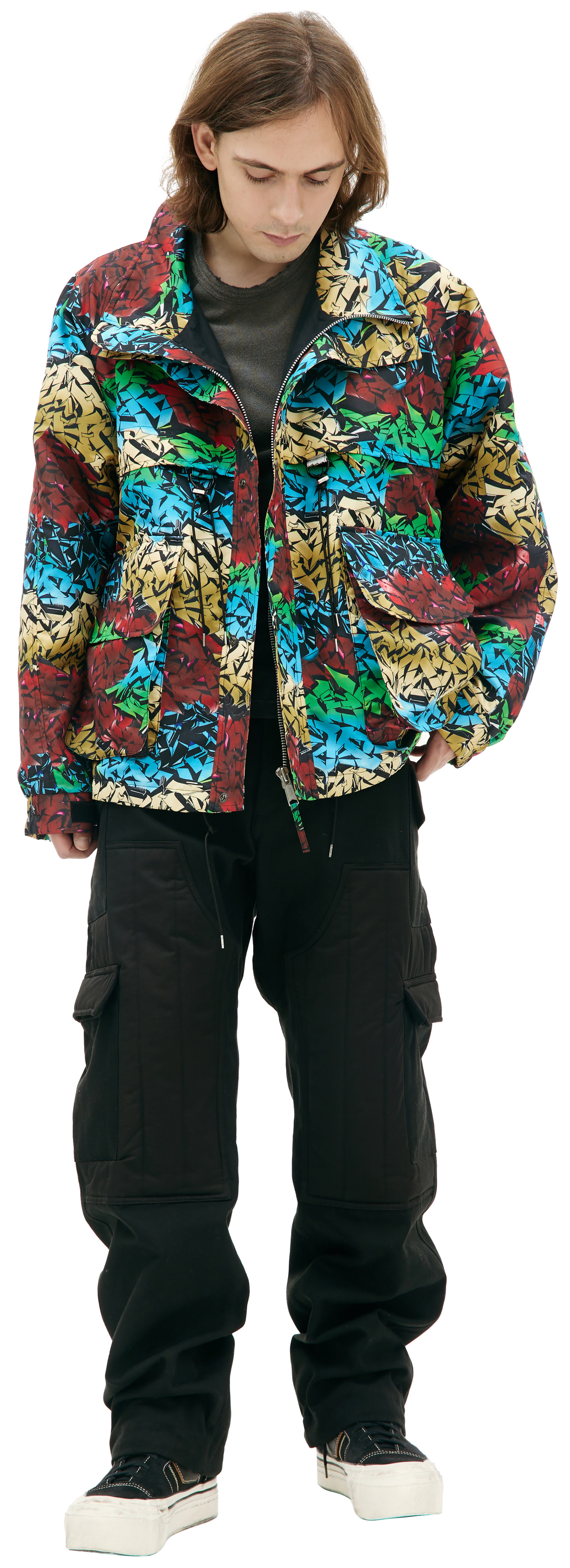 Children of the discordance Jacket with graffiti print