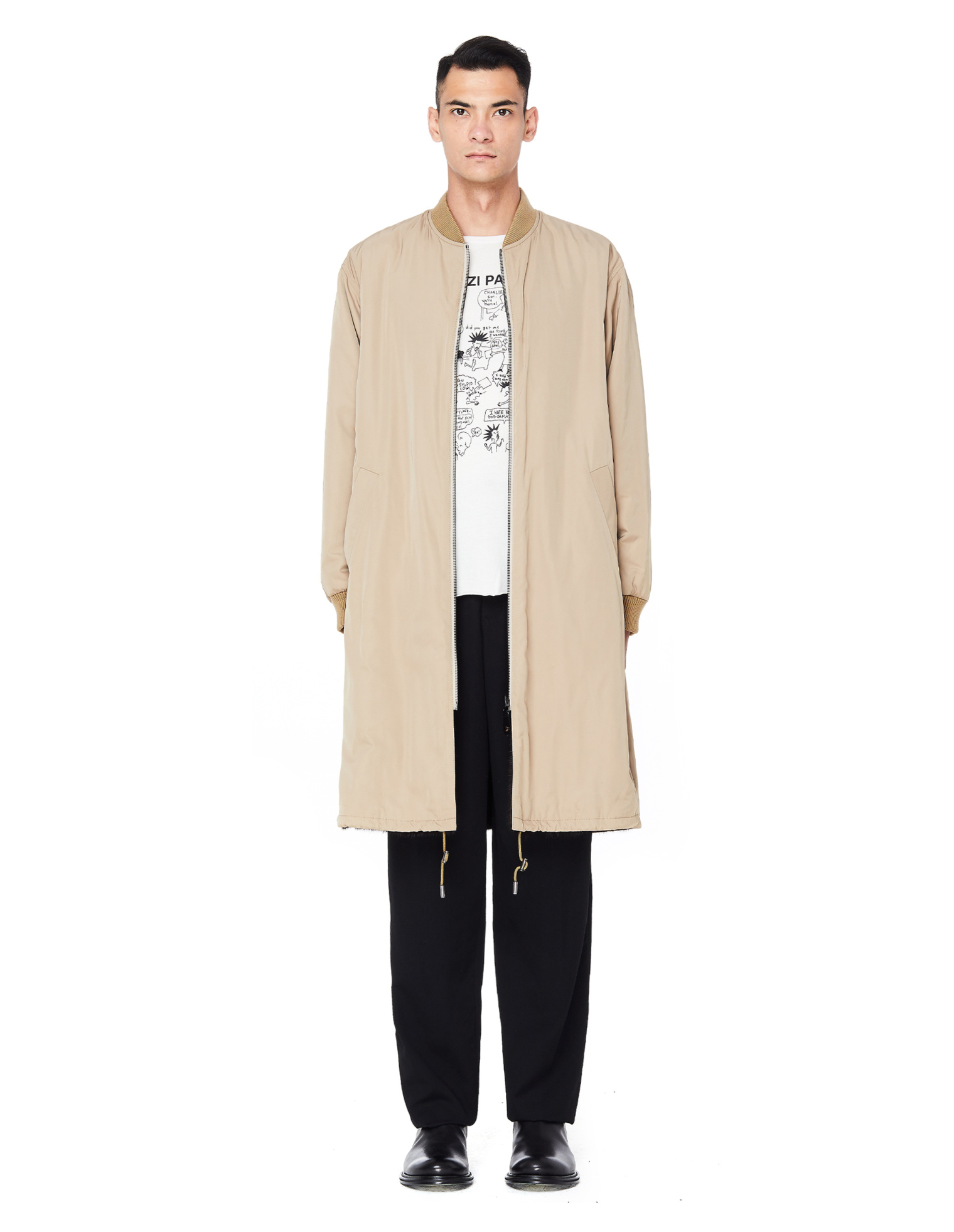Yves Salomon Long Reversible Mink Fur Bomber Jacket