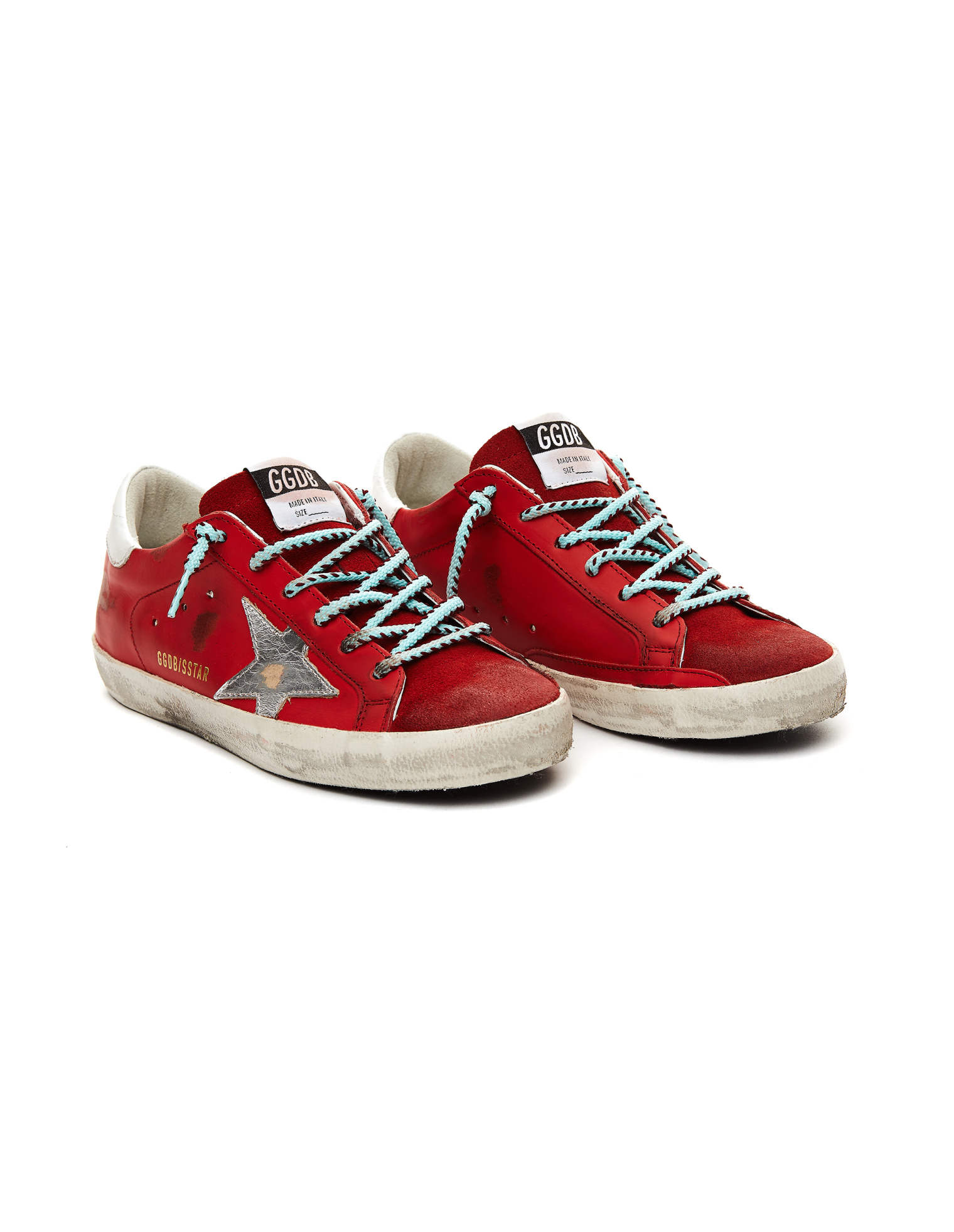 Golden Goose Red Leather Superstar Sneakers