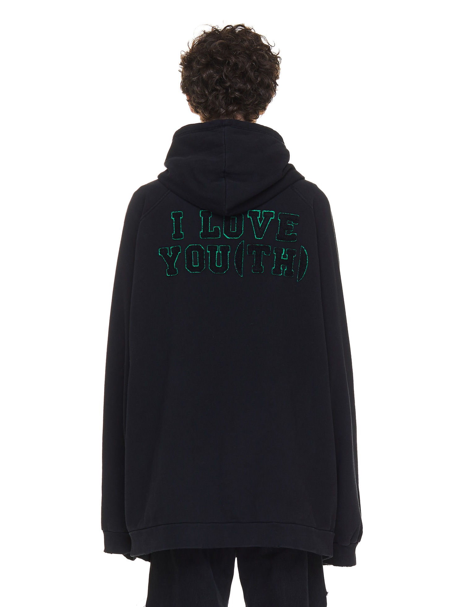 Raf Simons Distressed Hoodie "I Love You(th)"