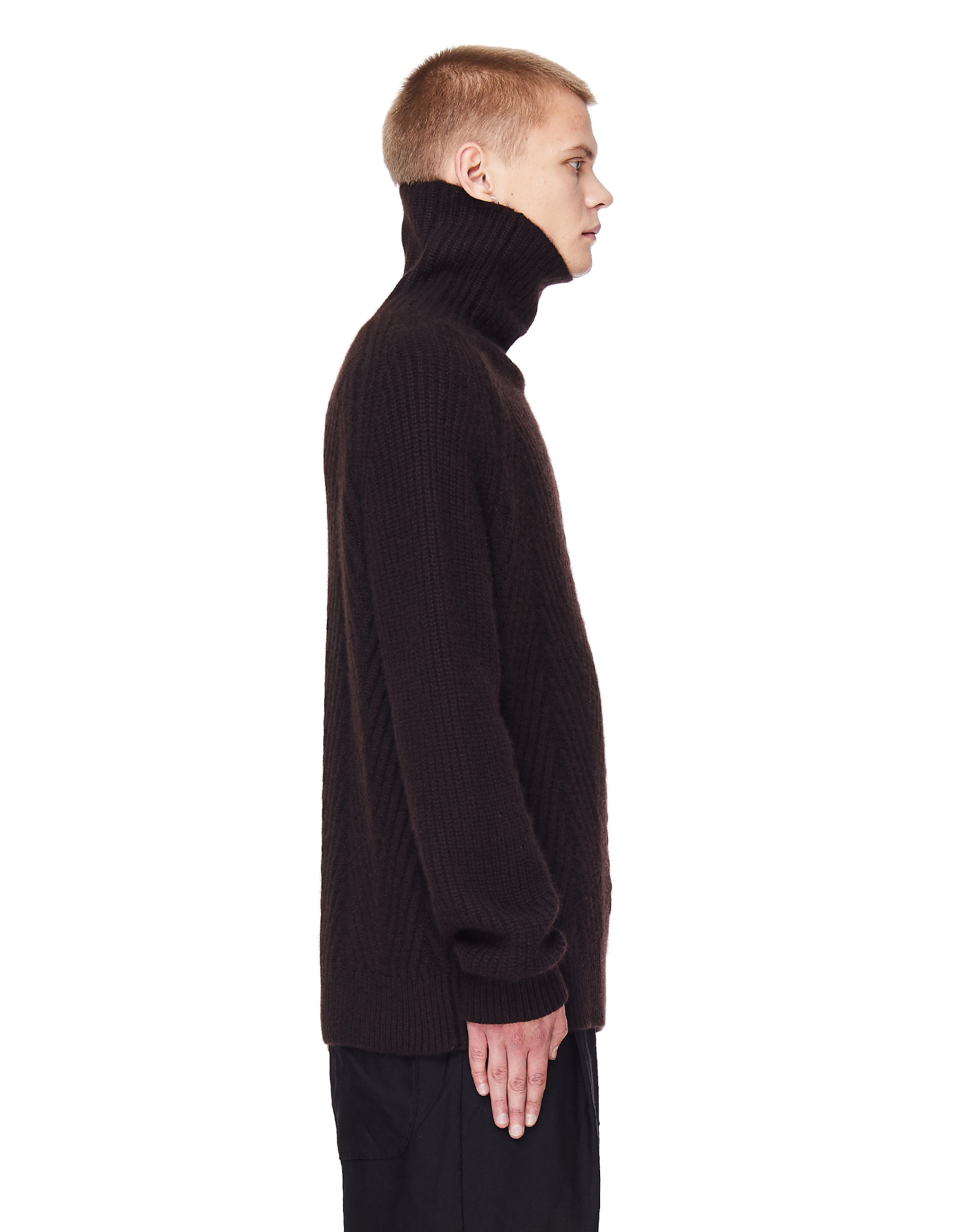 Haider Ackermann Brown Cashmere Invidia Turtleneck Sweater