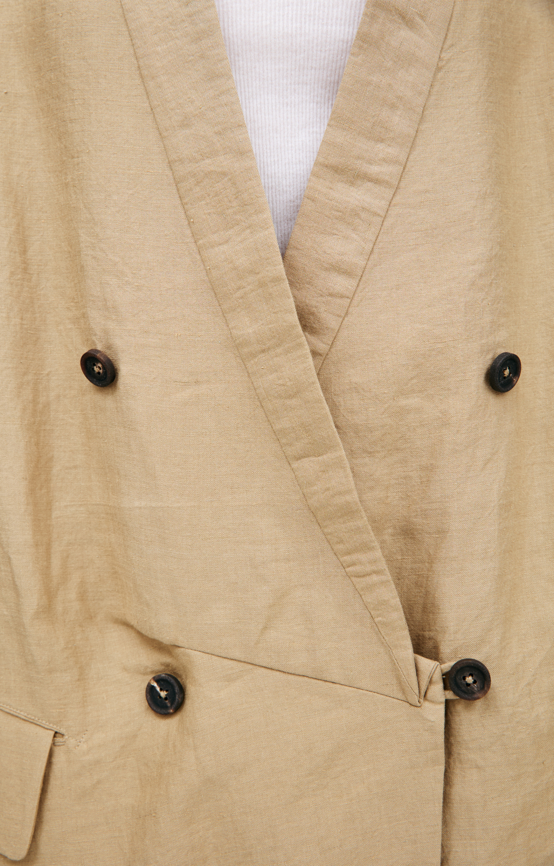 Ziggy Chen Double-breasted linen jacket