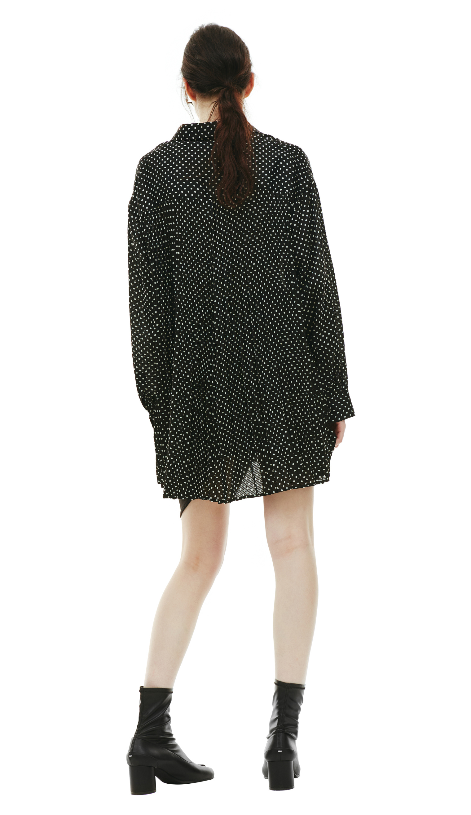 Junya Watanabe Black Polka Dot Printed Shirt