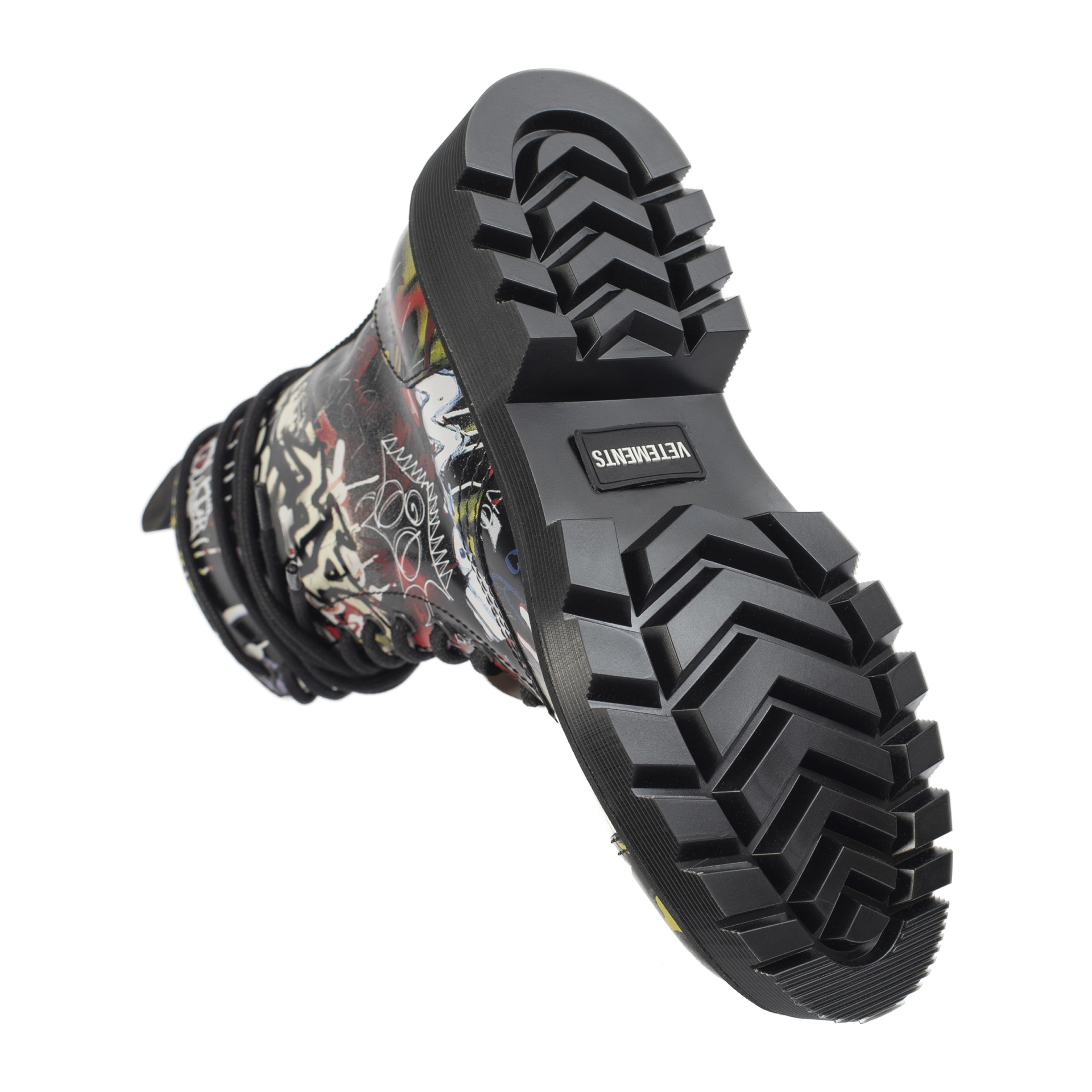 VETEMENTS Graffiti lace-up boots