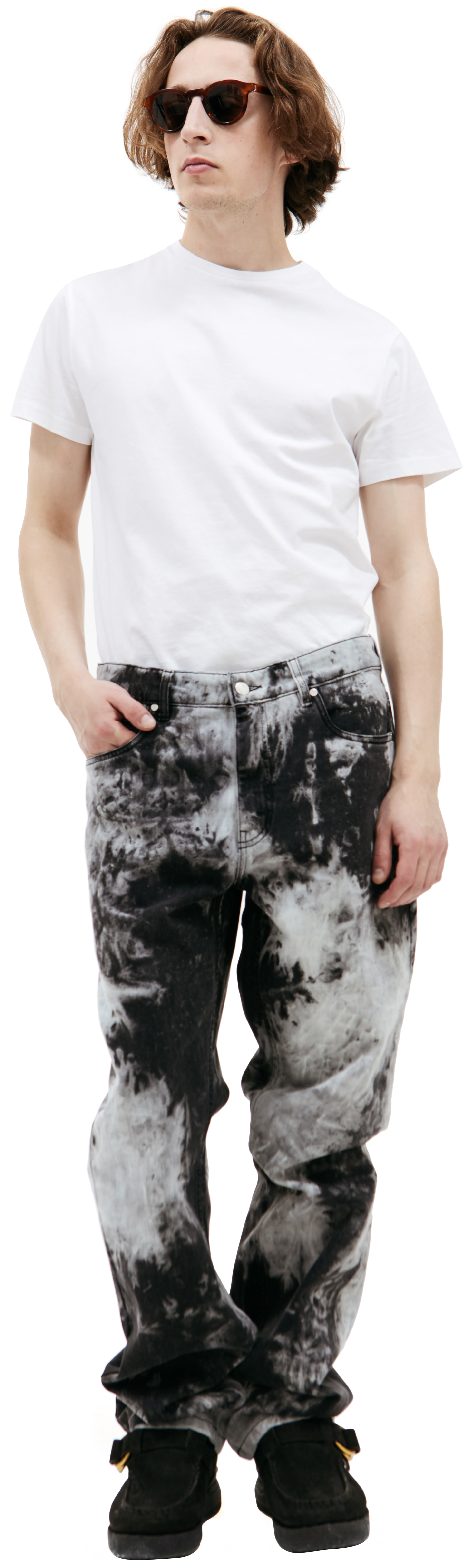 LOUIS GABRIEL NOUCHI Washed tie-dye jeans