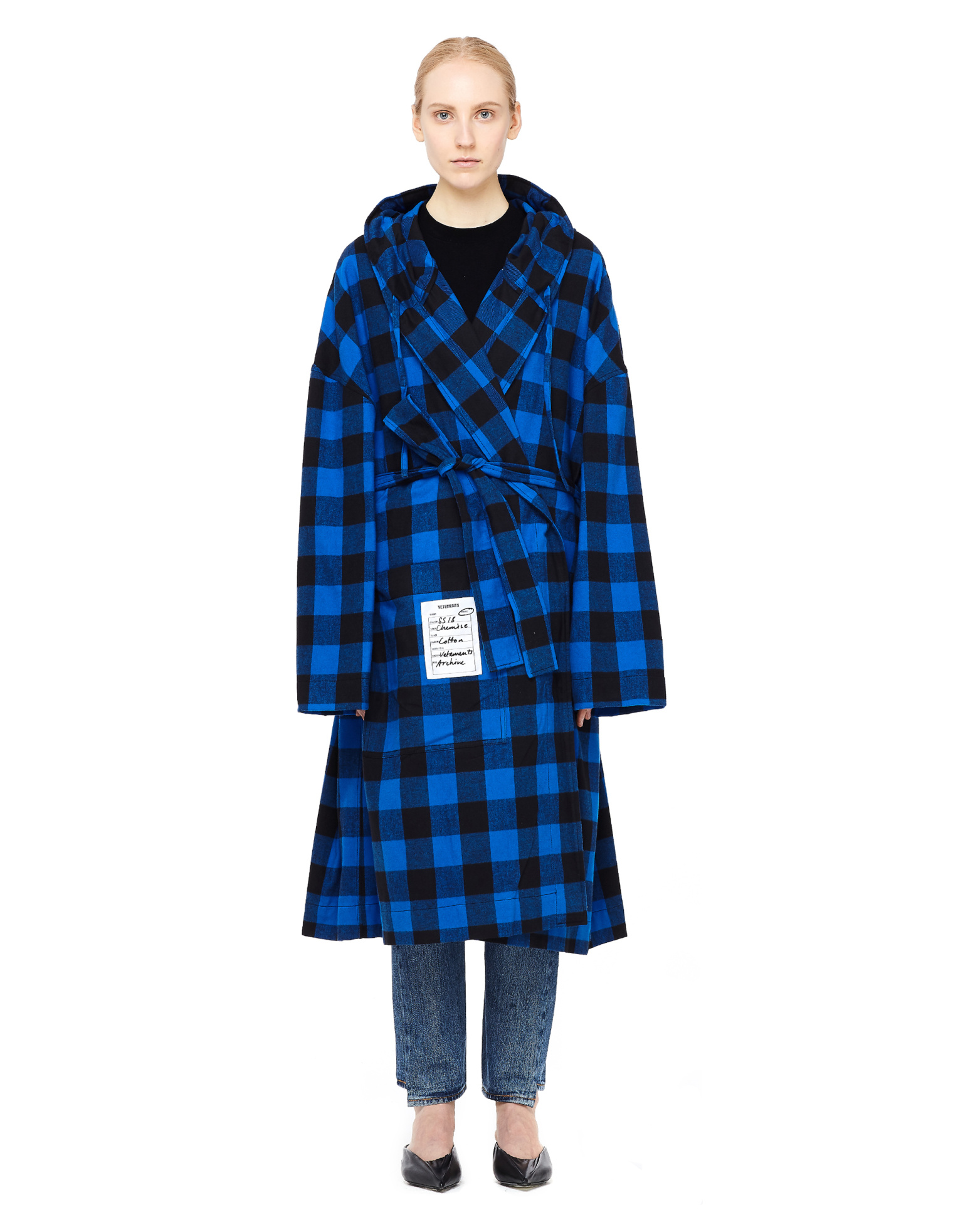 VETEMENTS Пальто-халат в клетку