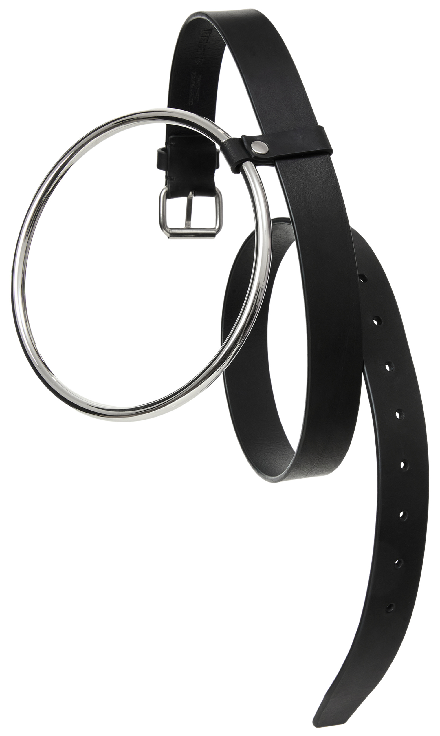 VETEMENTS Leather belt with metal ring