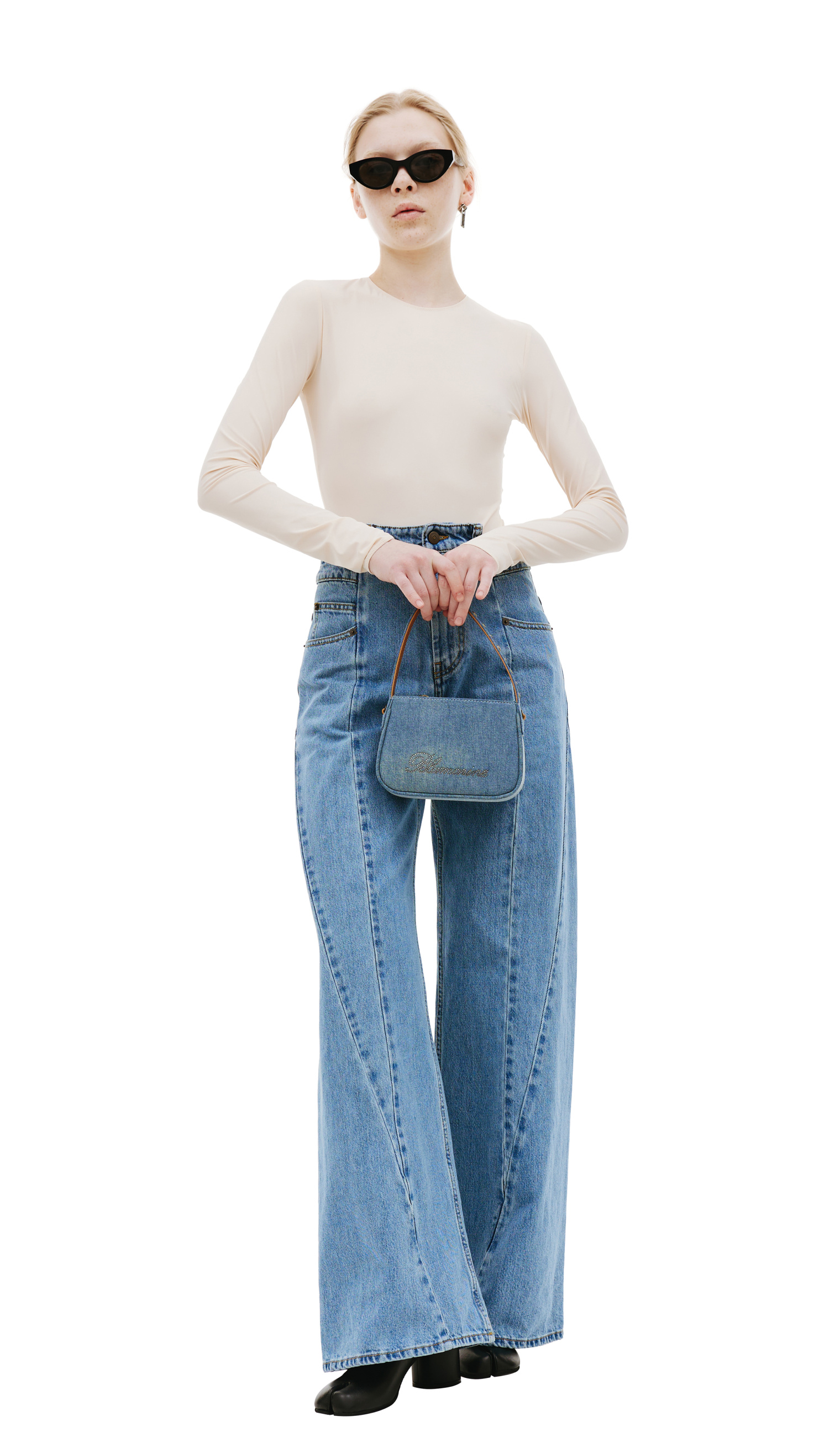 Maison Margiela Wide-leg paneled Jeans