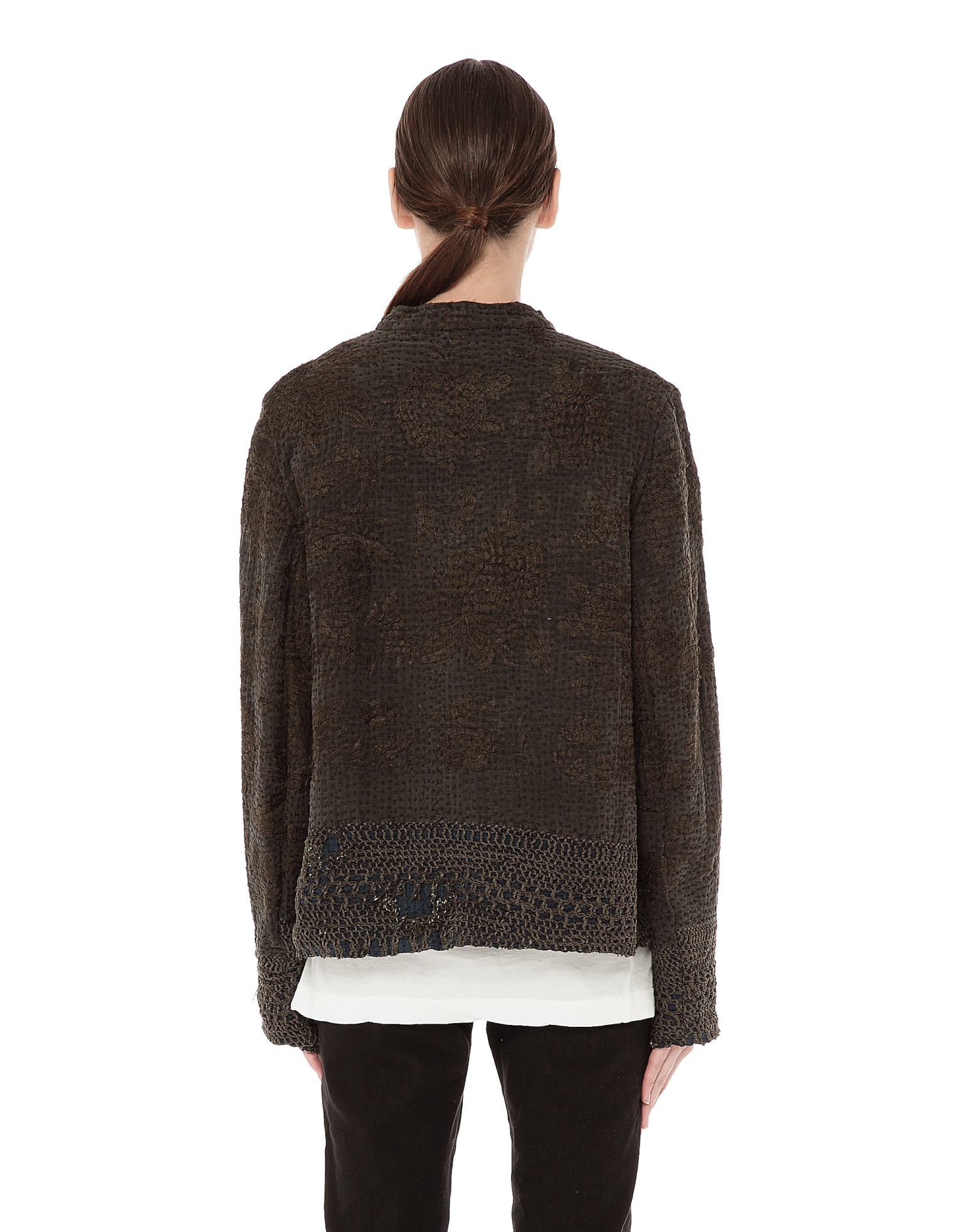 By Walid Oversized silk bomber jacket