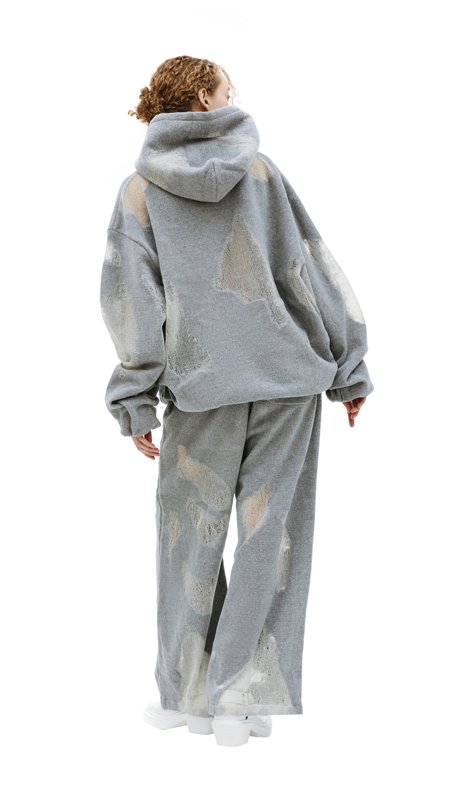 Doublet Ripped off knit hoodie