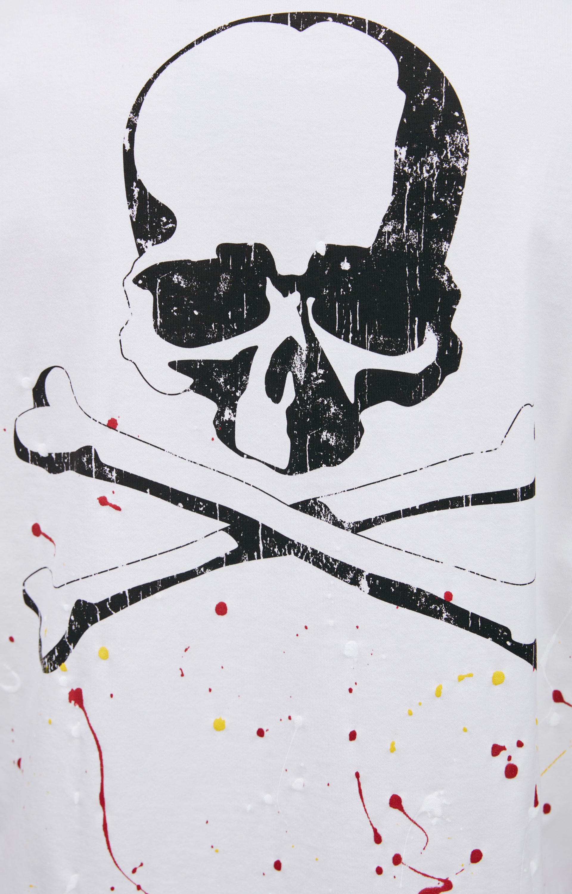 Mastermind WORLD T-shirt with a paint splatter effect