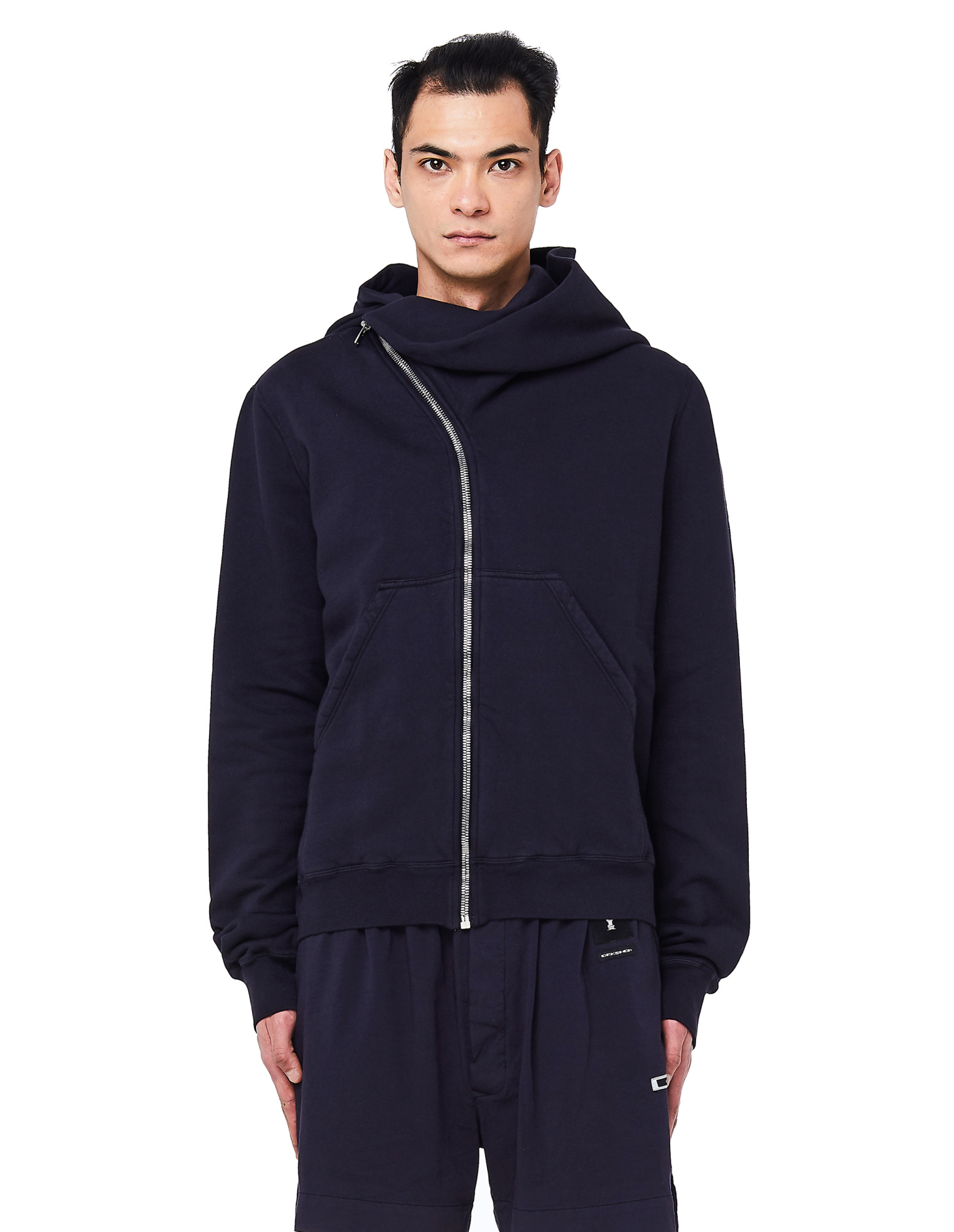 個人装備 rick owens Buy DRKSHDW by Rick Owens men navy blue asymmetric zip-up hoodie