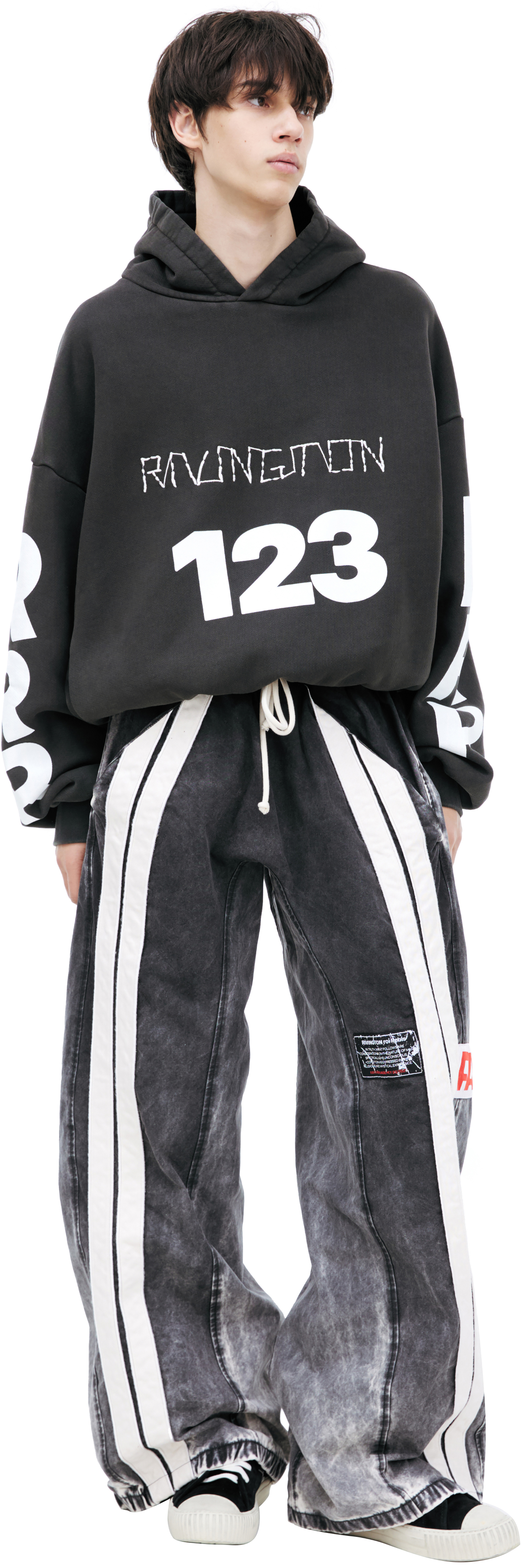 RRR123 Wide trousers with stripes