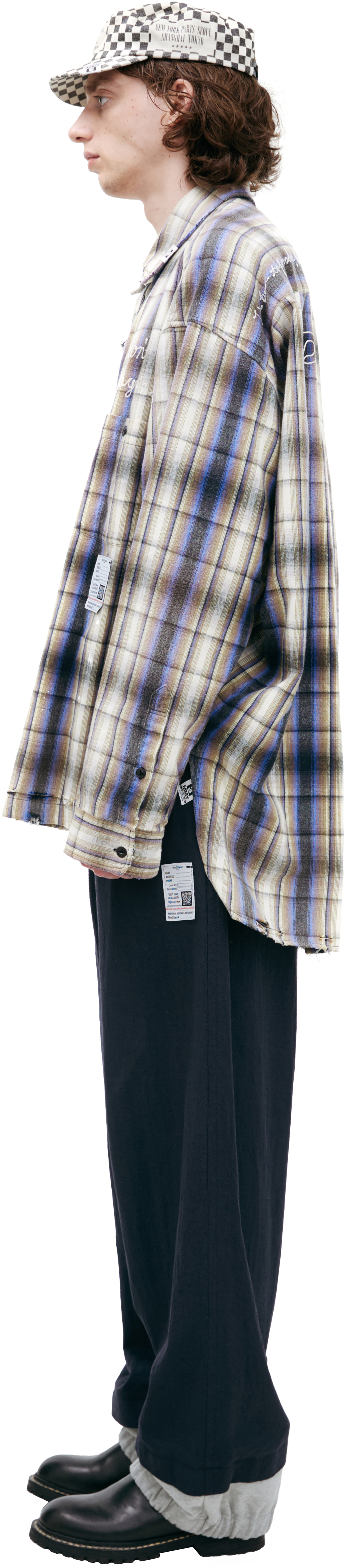 Maison Mihara Yasuhiro Cotton plaid shirt