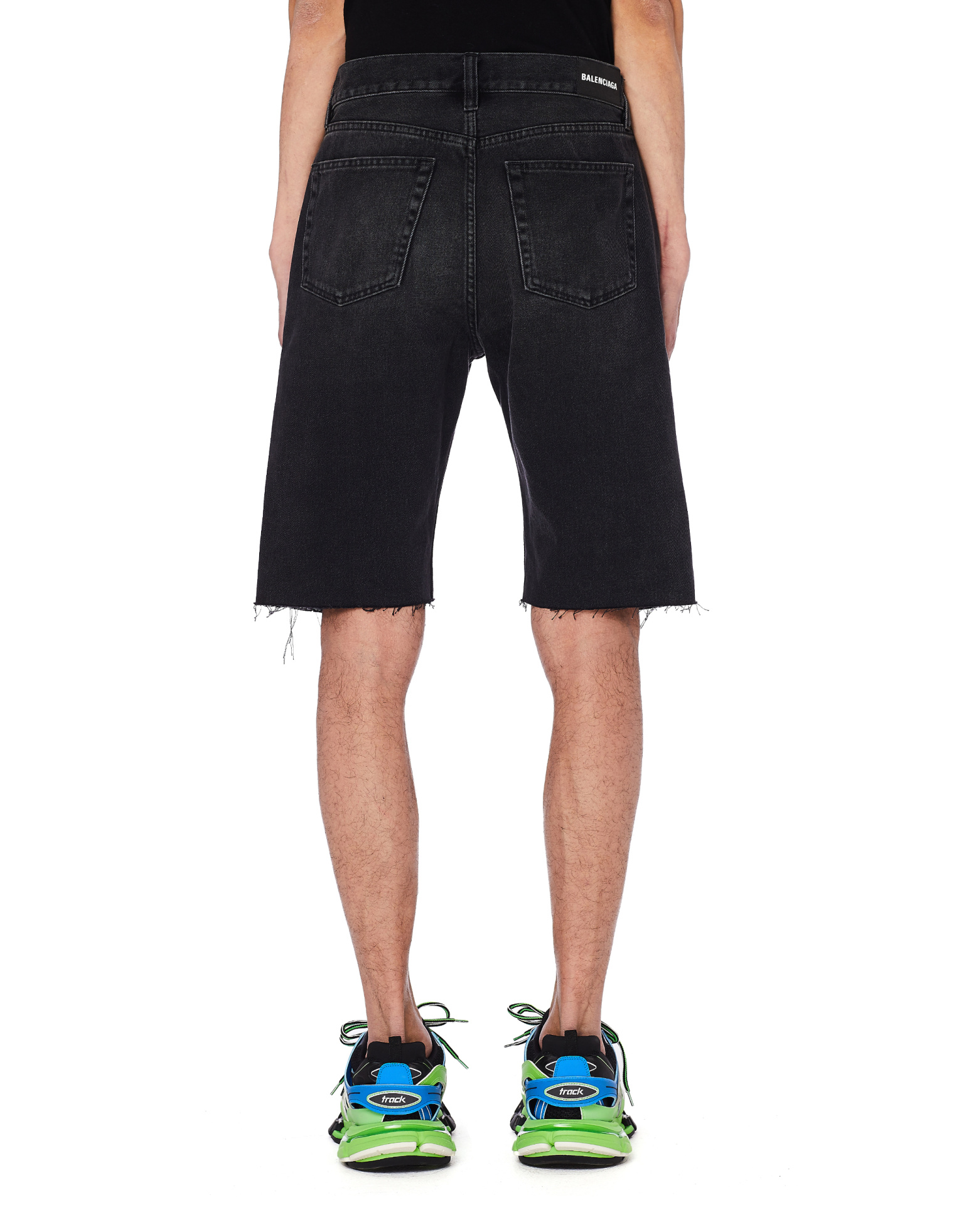 Balenciaga Dark Grey Denim Shorts