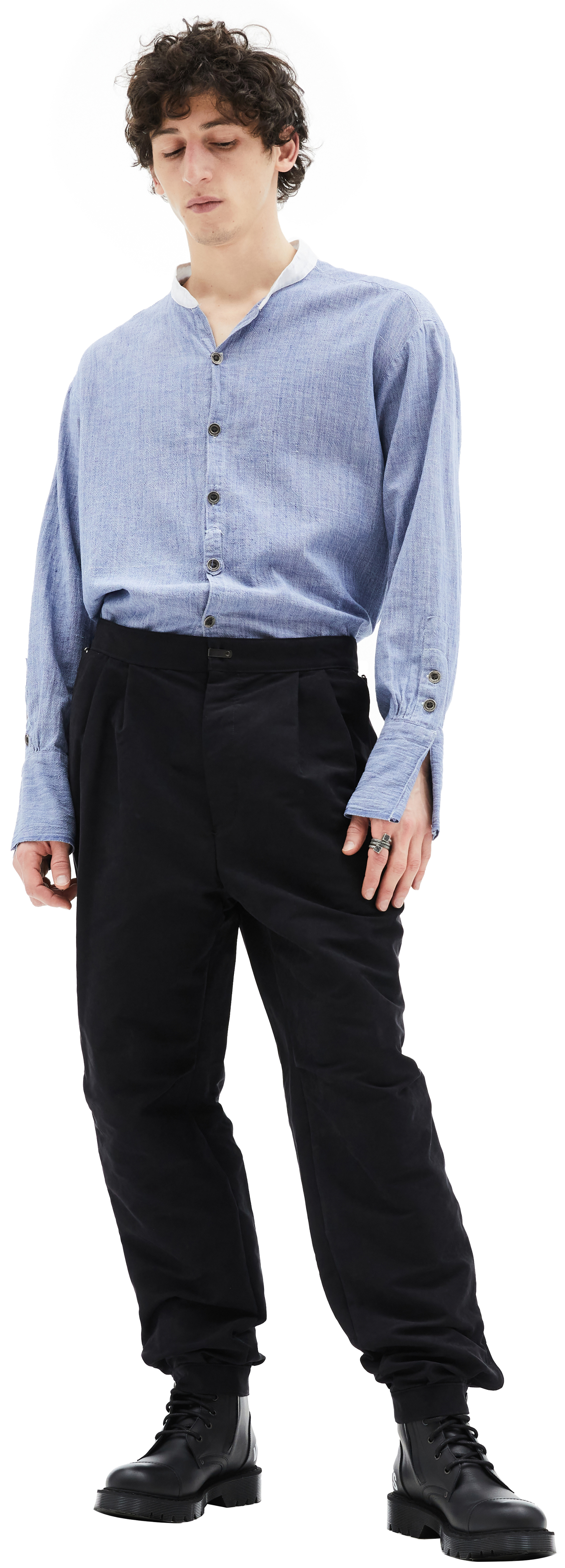 The Viridi-Anne Black Moleskin Trousers