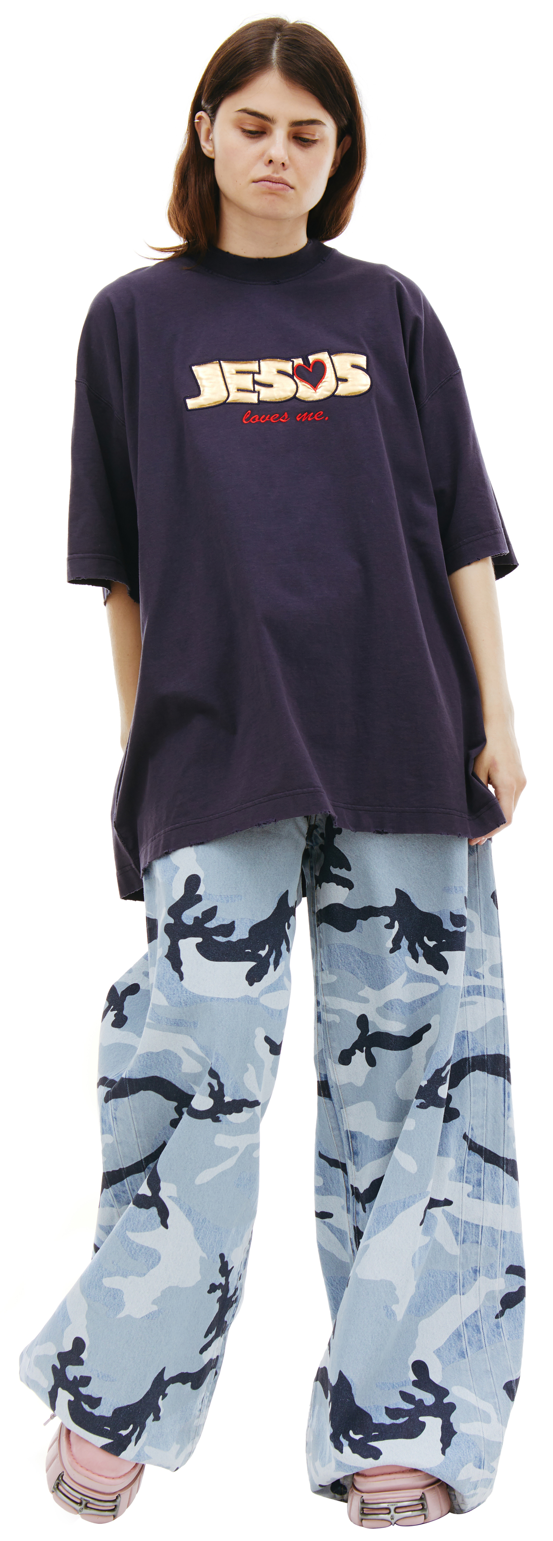 VETEMENTS Jesus Loves Me Cotton T-Shirt