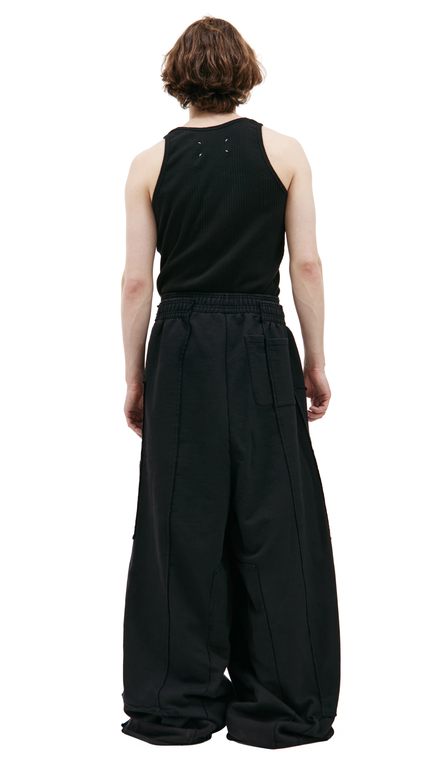 VETEMENTS Black wide leg sweatpants