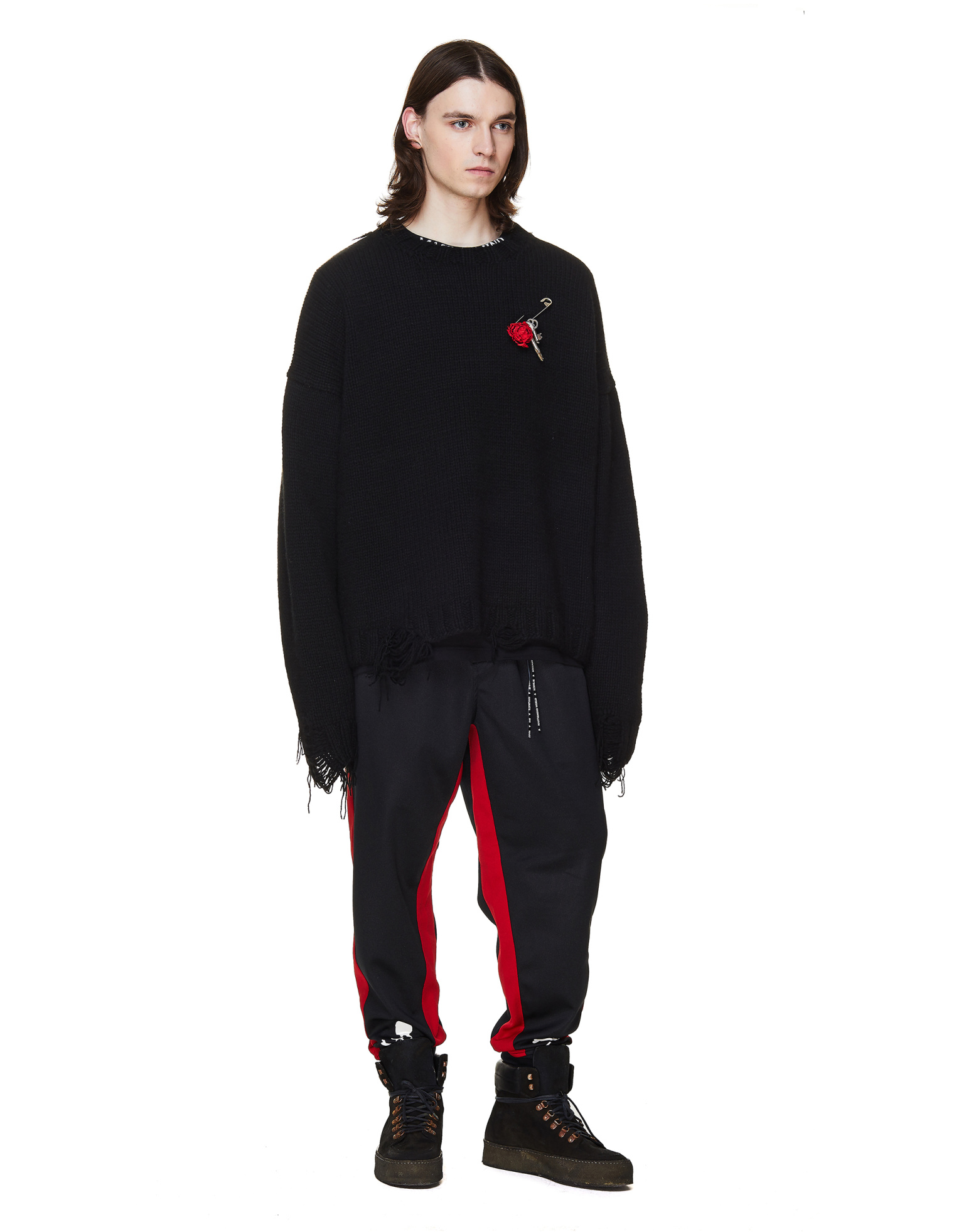 Mastermind WORLD Oversized Cashmere Skull Crew Neck Sweater