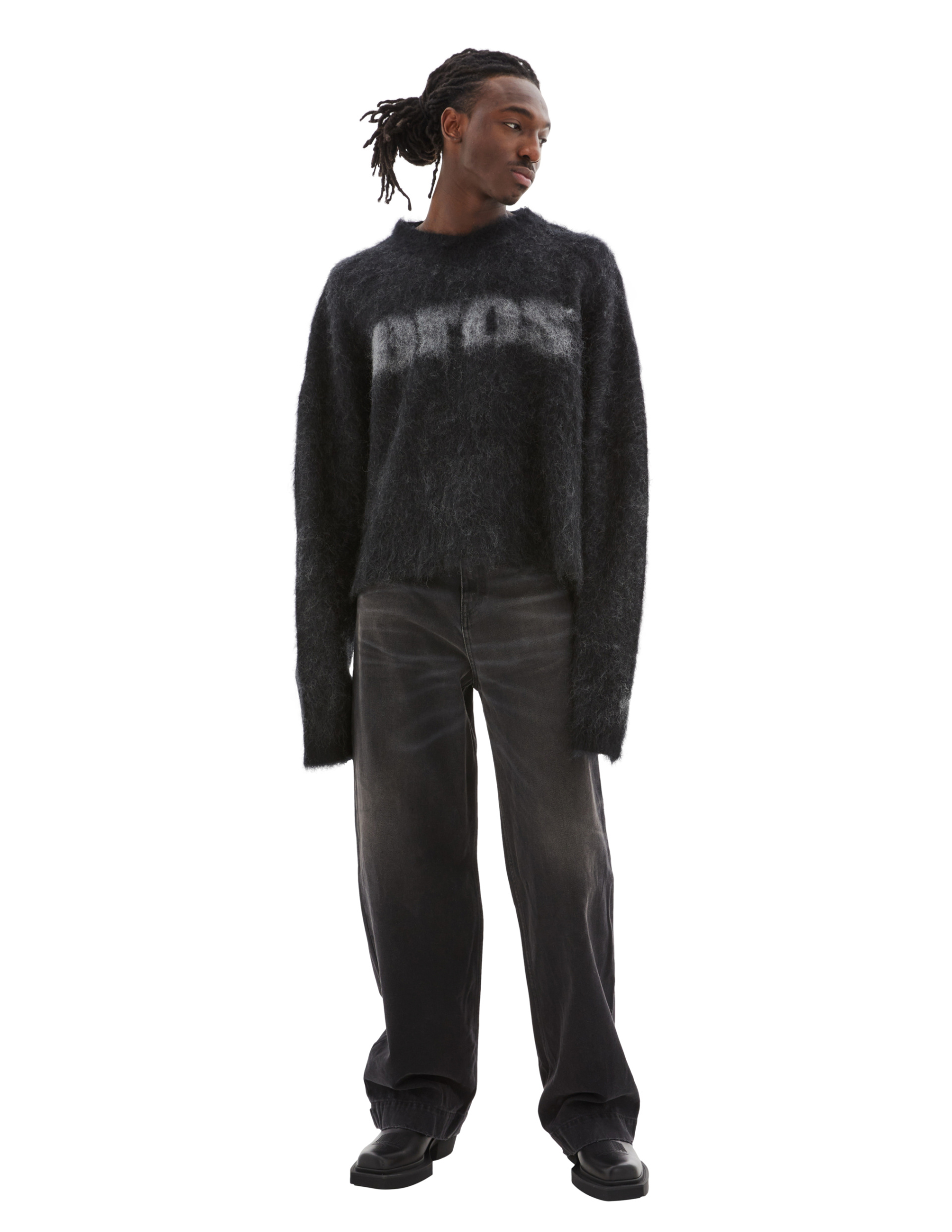Martine Rose Black mohair sweater