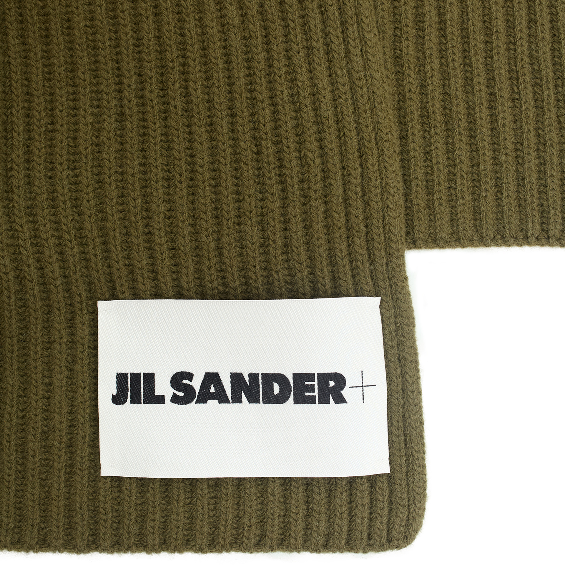 Jil Sander Wool scarf with patch