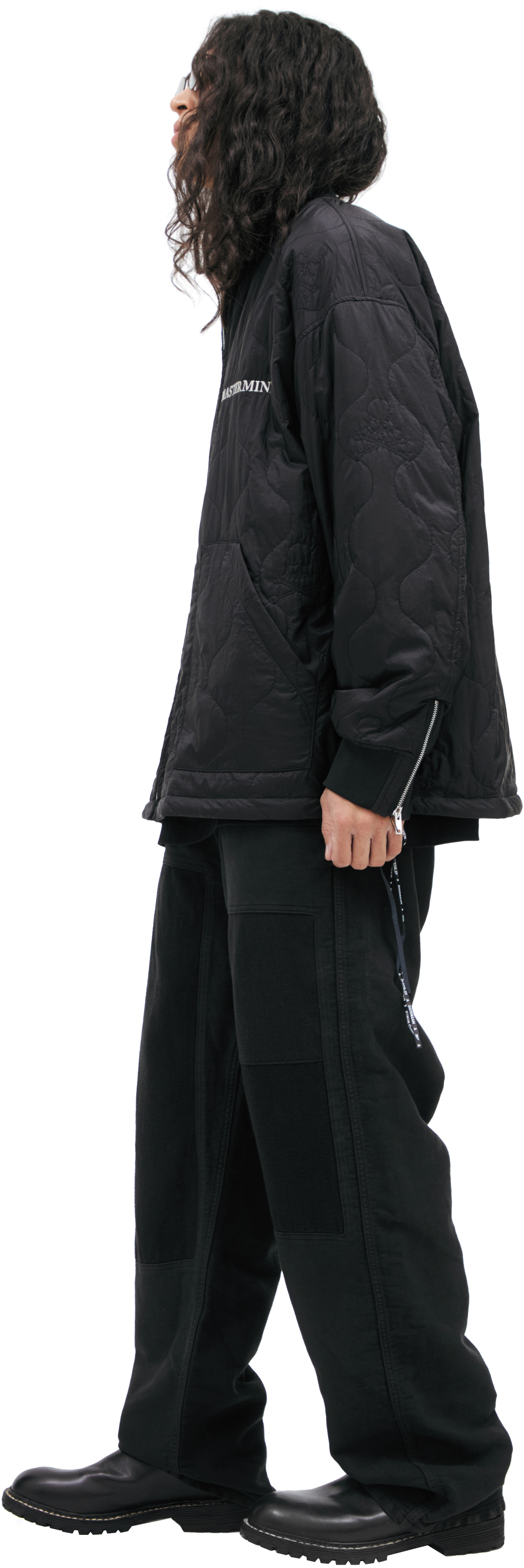 Mastermind WORLD Quilted jacket with logo