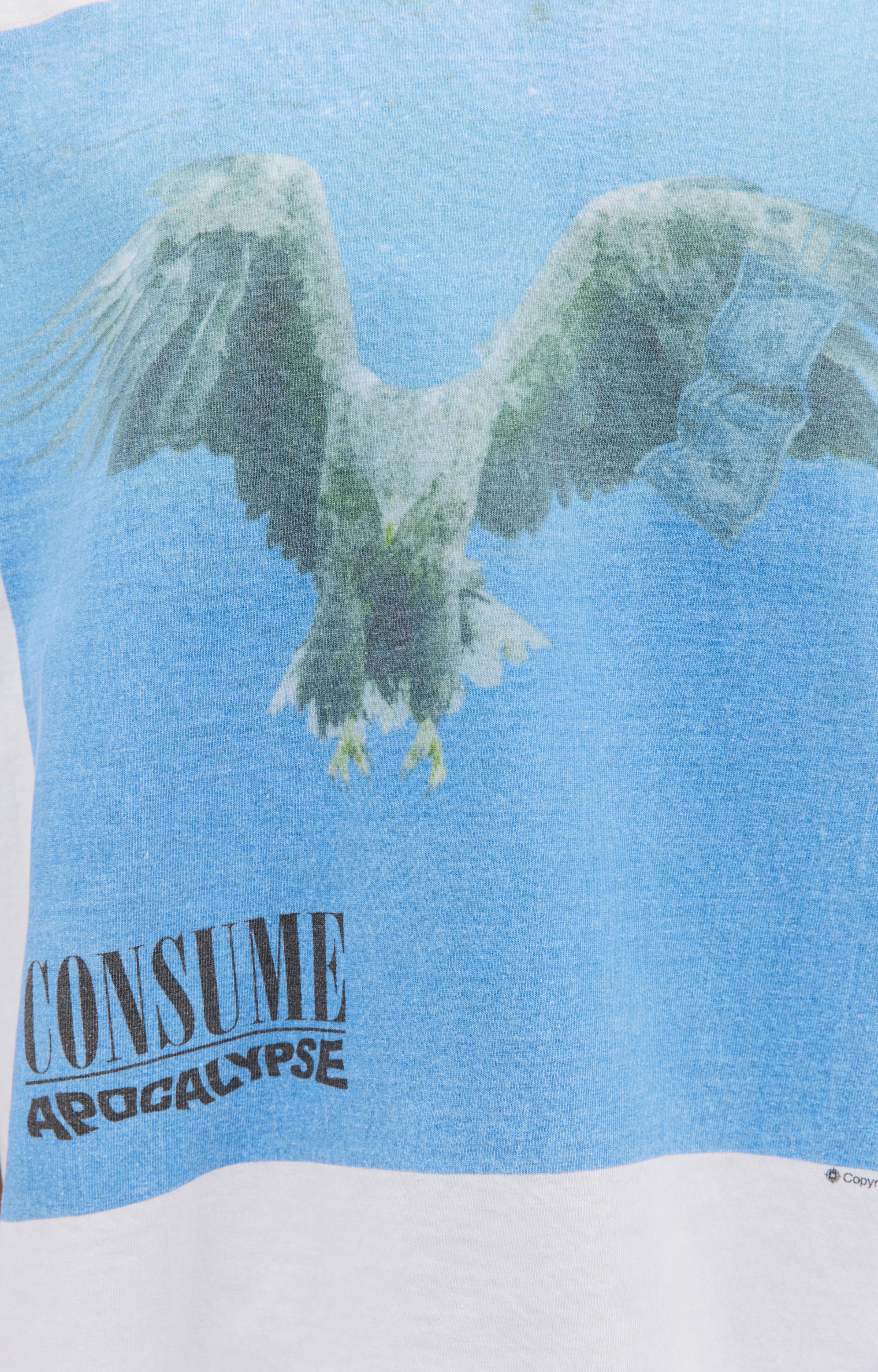 Buy Saint Michael men white 'consume' printed t-shirt for $301