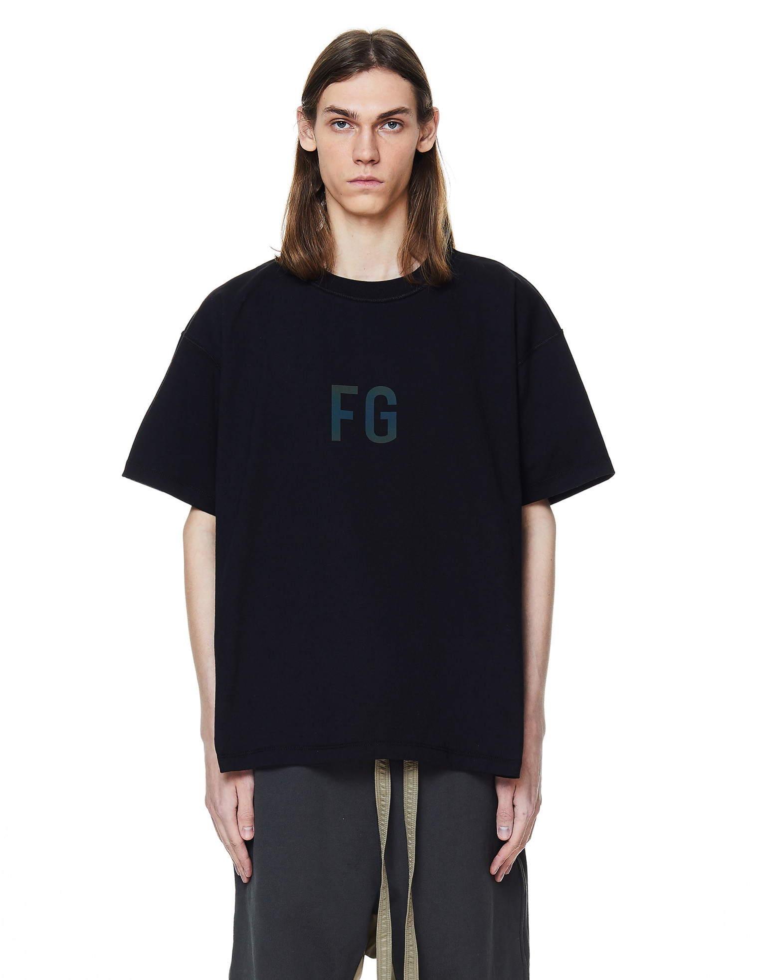 Fear of God Футболка с разноцветным принтом FG