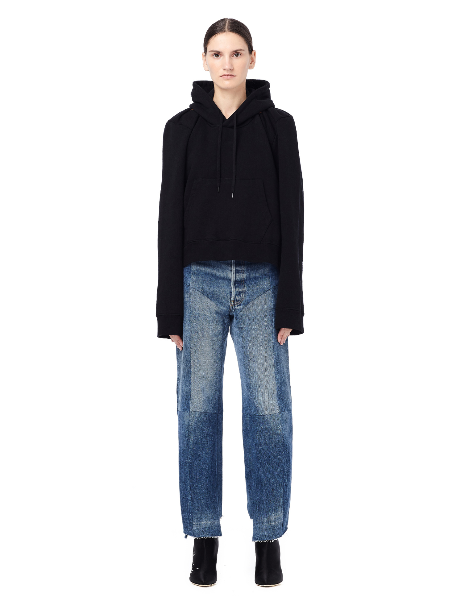 VETEMENTS Black Misplaced Logo Hoodie