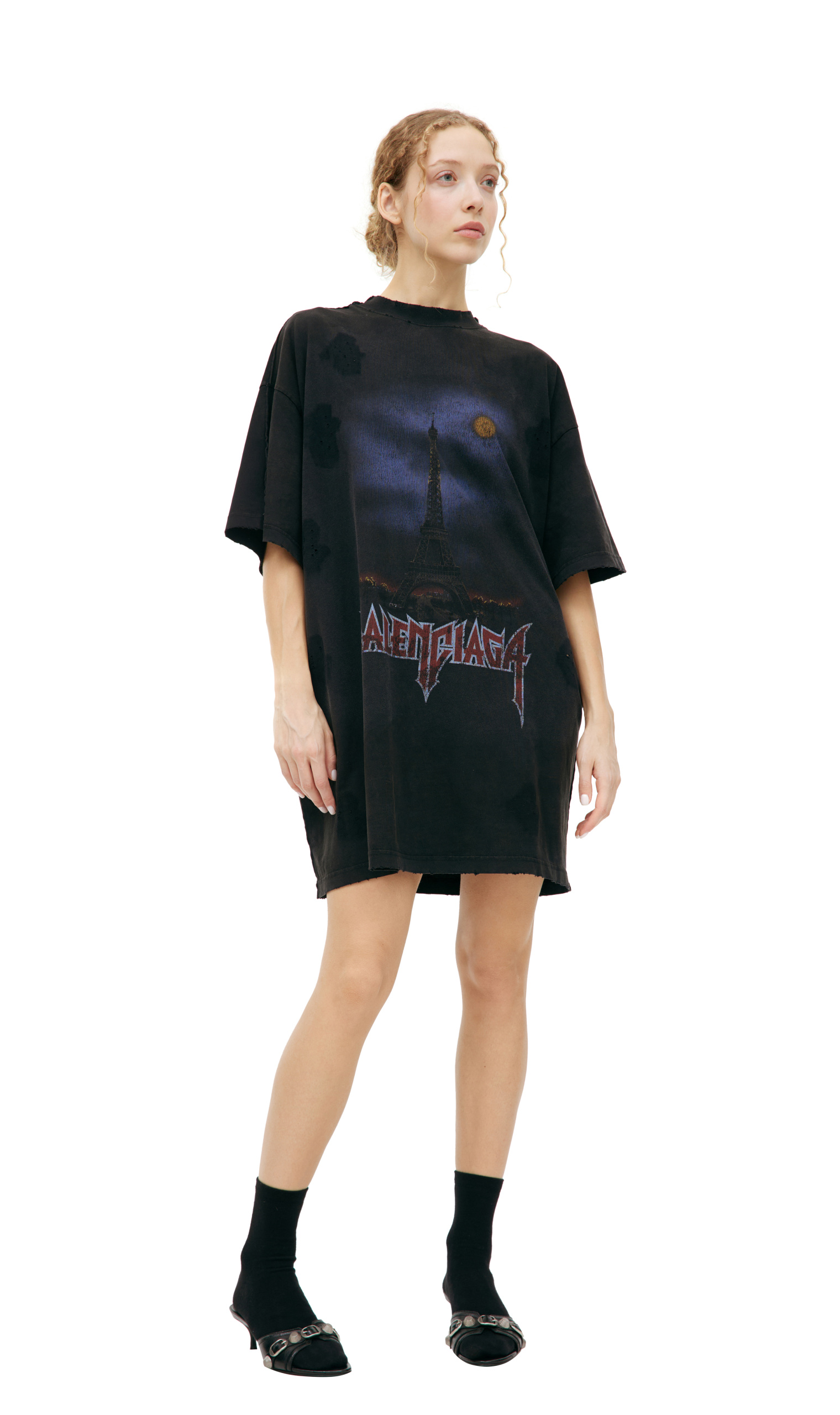 Balenciaga Black print T-shirt