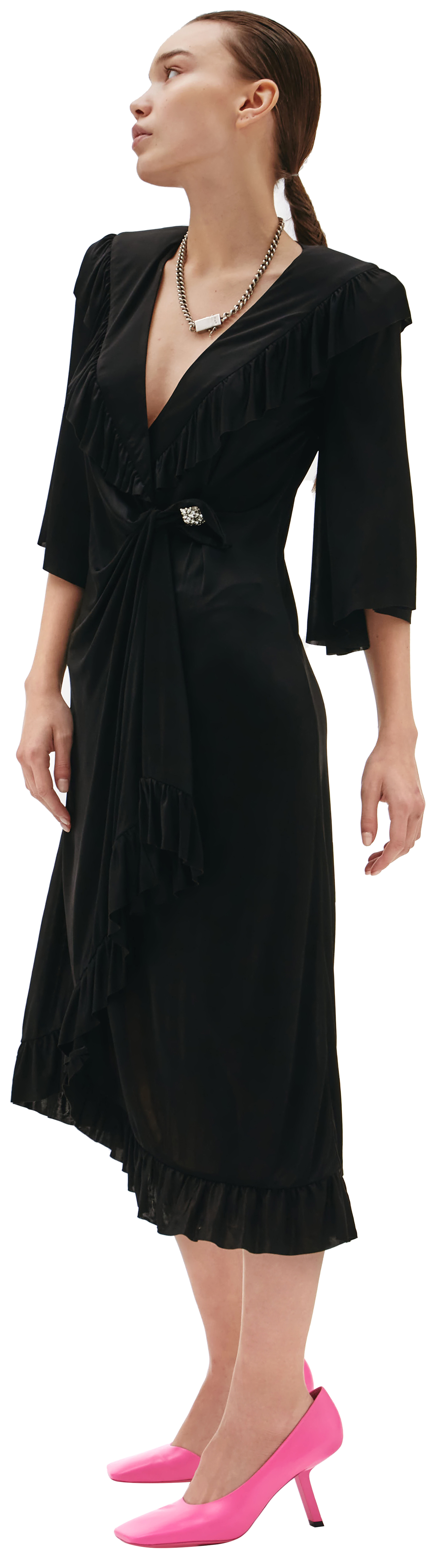VETEMENTS Viscose Flounce Dress