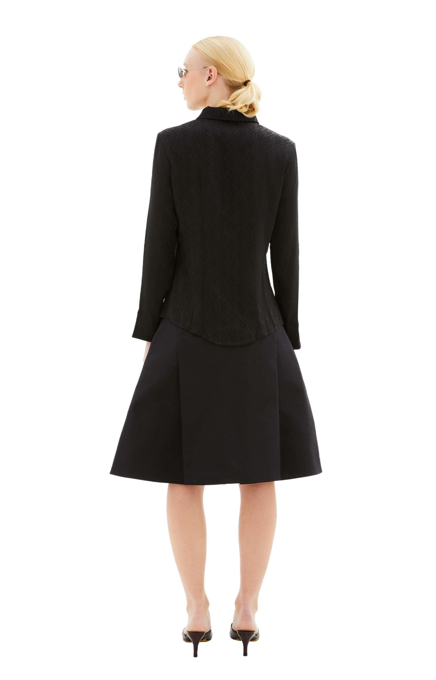 MARINE SERRE Jacquard Viscose Shirt Blouse