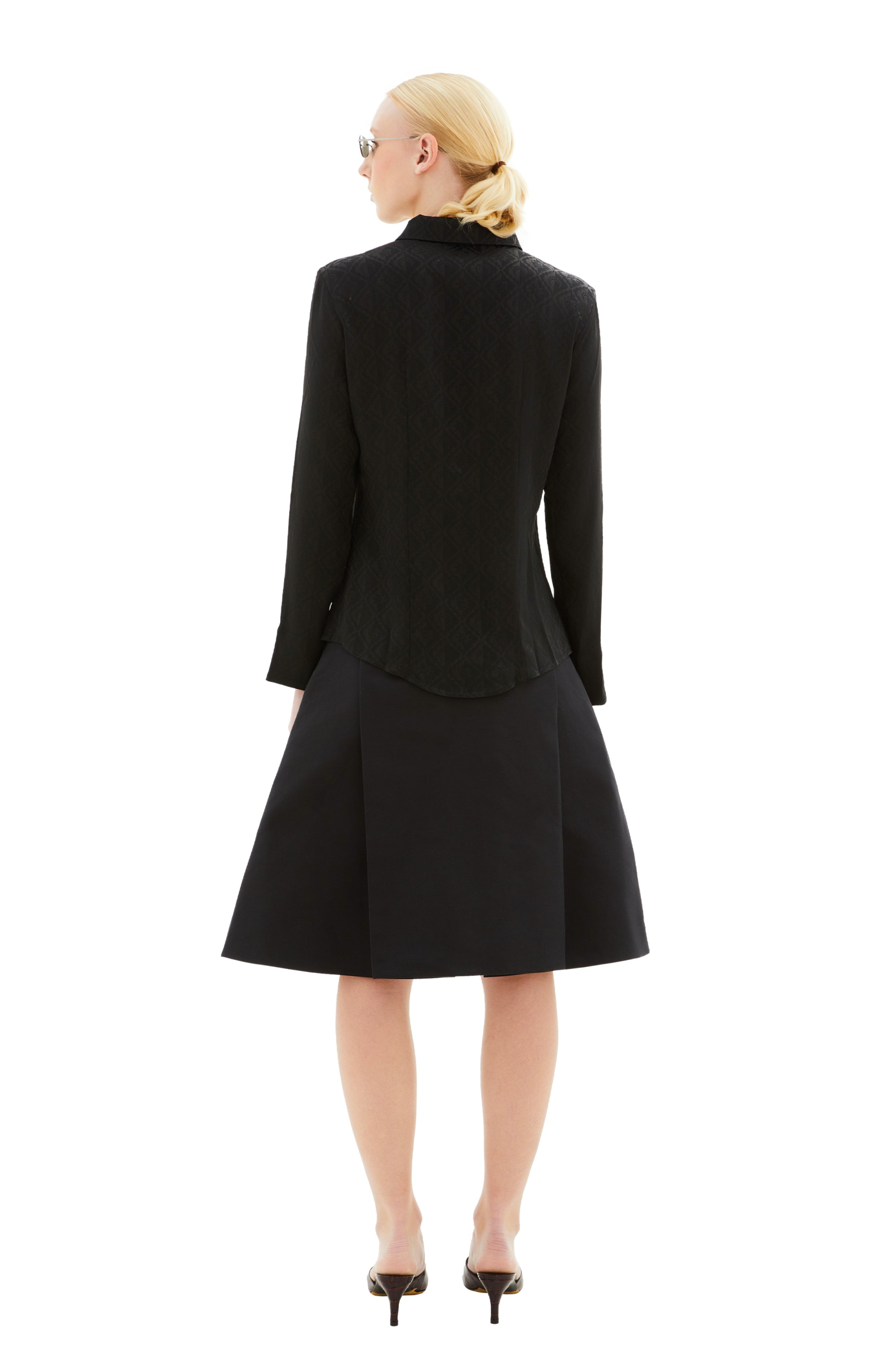 MARINE SERRE Jacquard Viscose Shirt Blouse