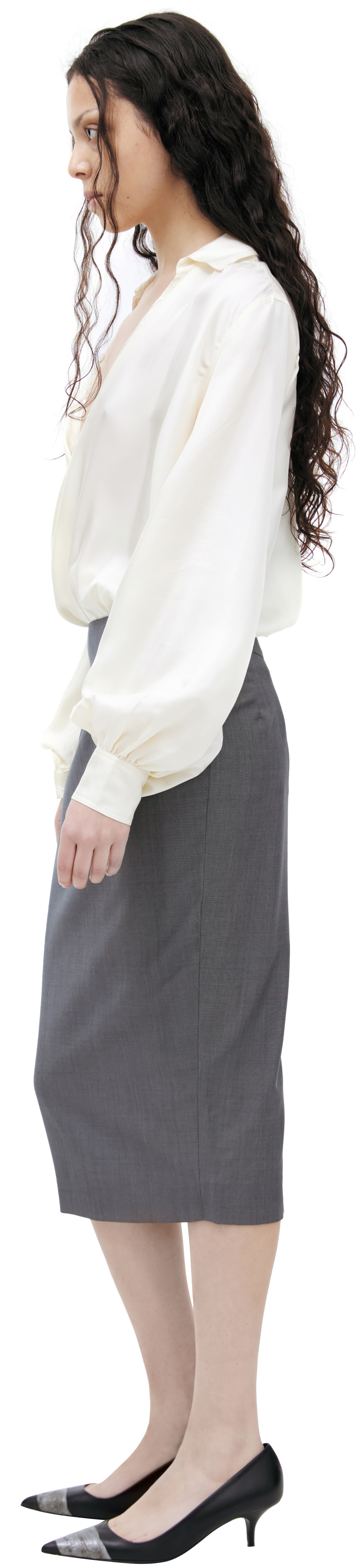 Enfants Riches Déprimés Grey wool skirt