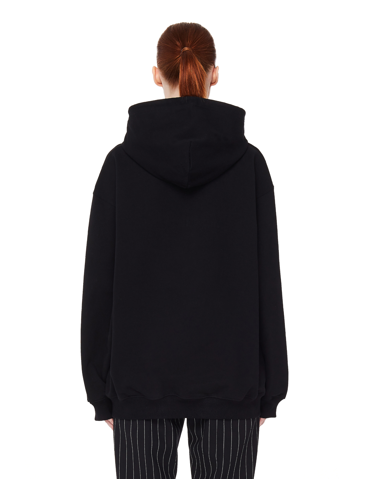 Balenciaga Black Cotton Copyright Hoodie