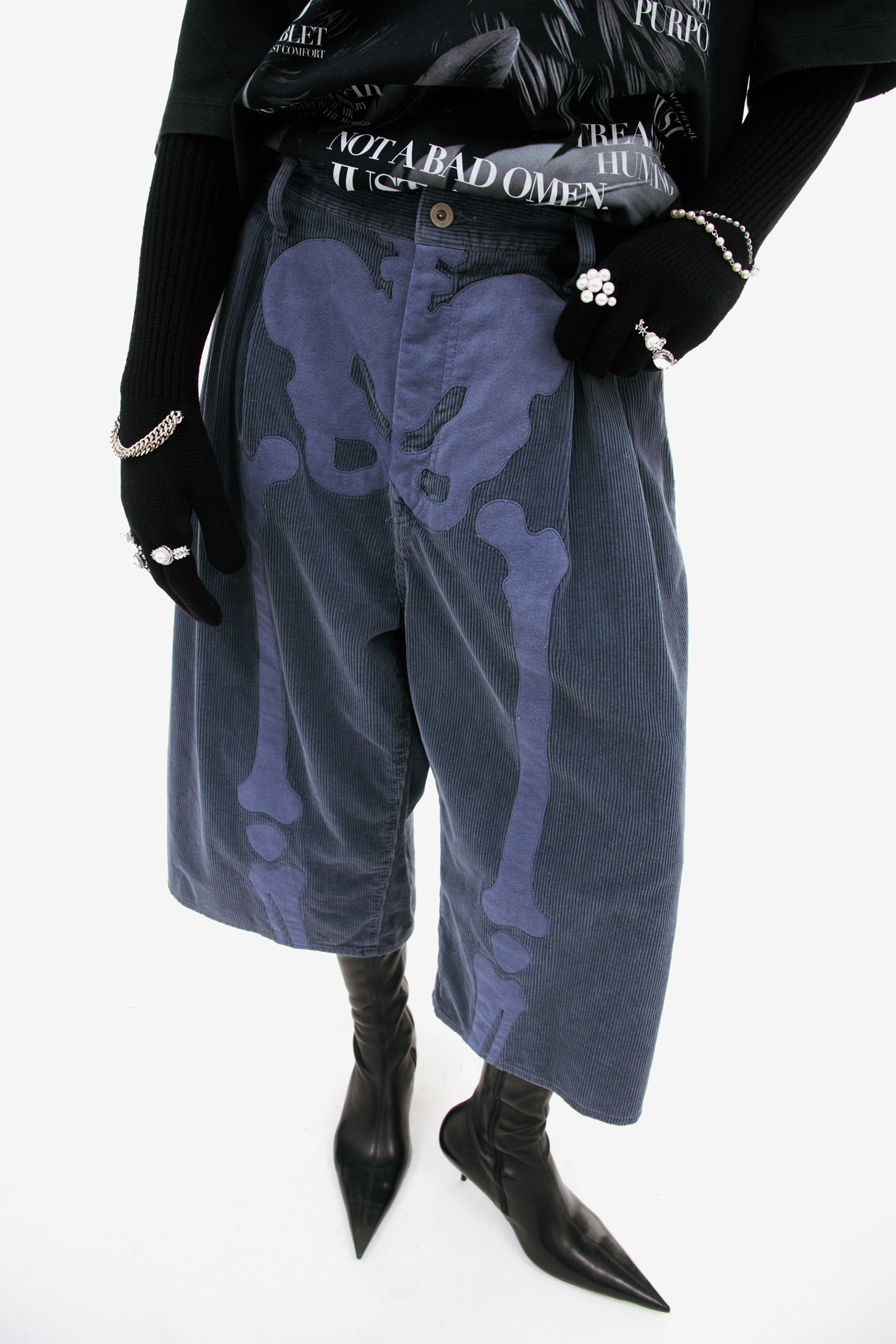 Doublet Cropped print trousers