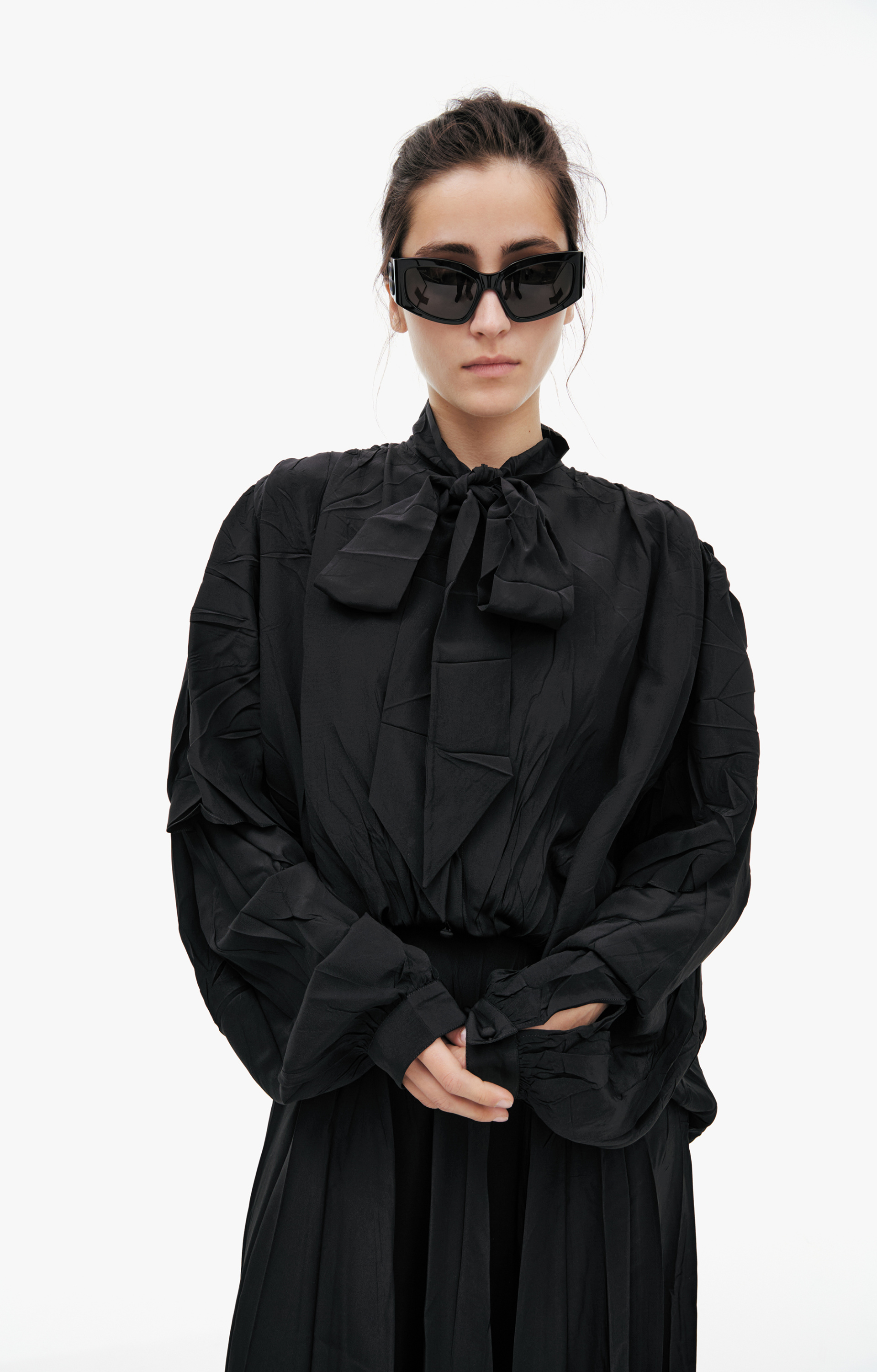 Balenciaga Silk dress with bow