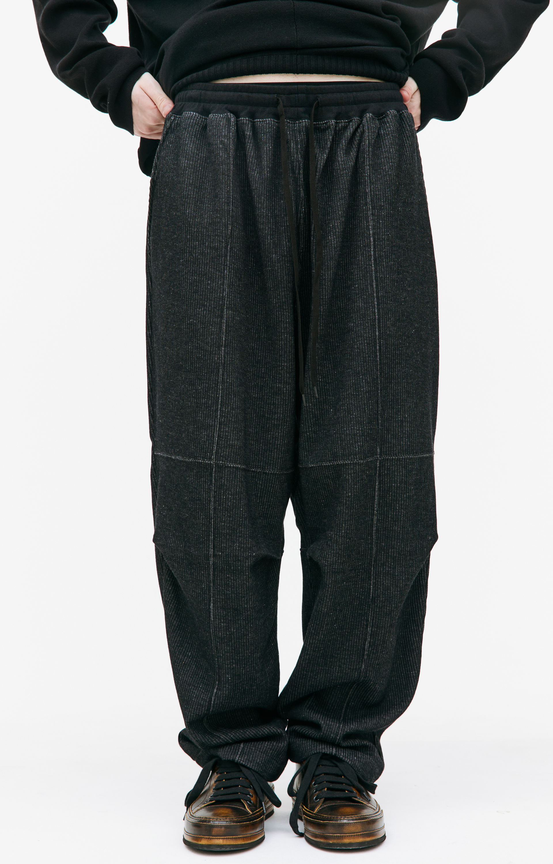 The Viridi-Anne Striped knit drawstring trousers