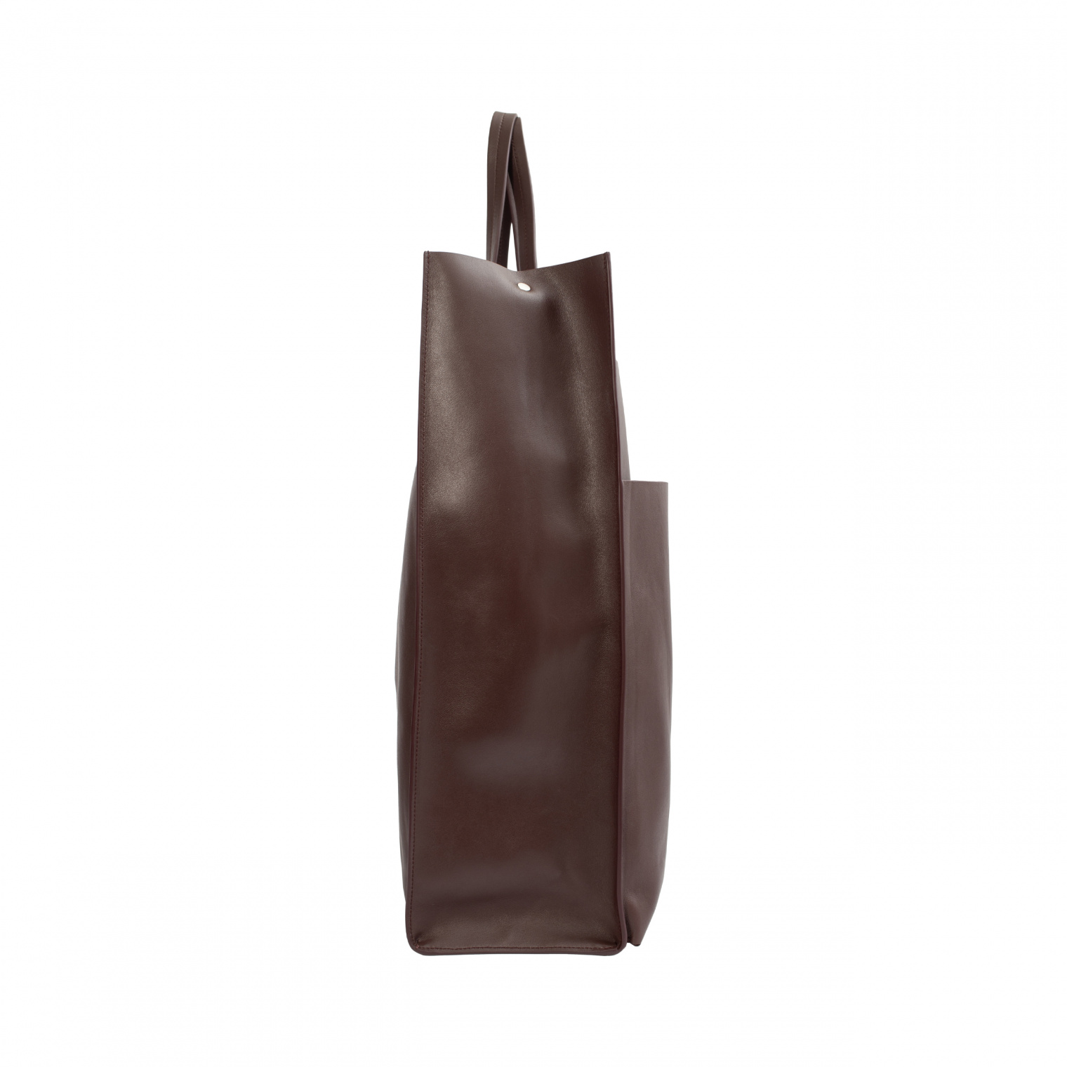 Jil Sander Бордовая сумка из кожи с накладными карманами