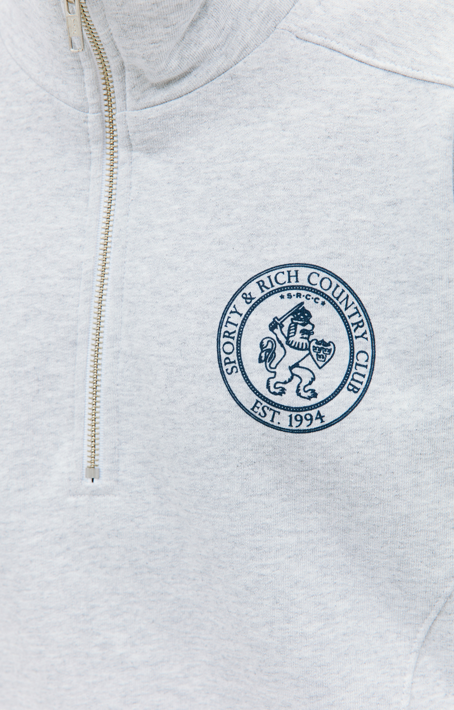 SPORTY & RICH Grey half-zip sweatshirt