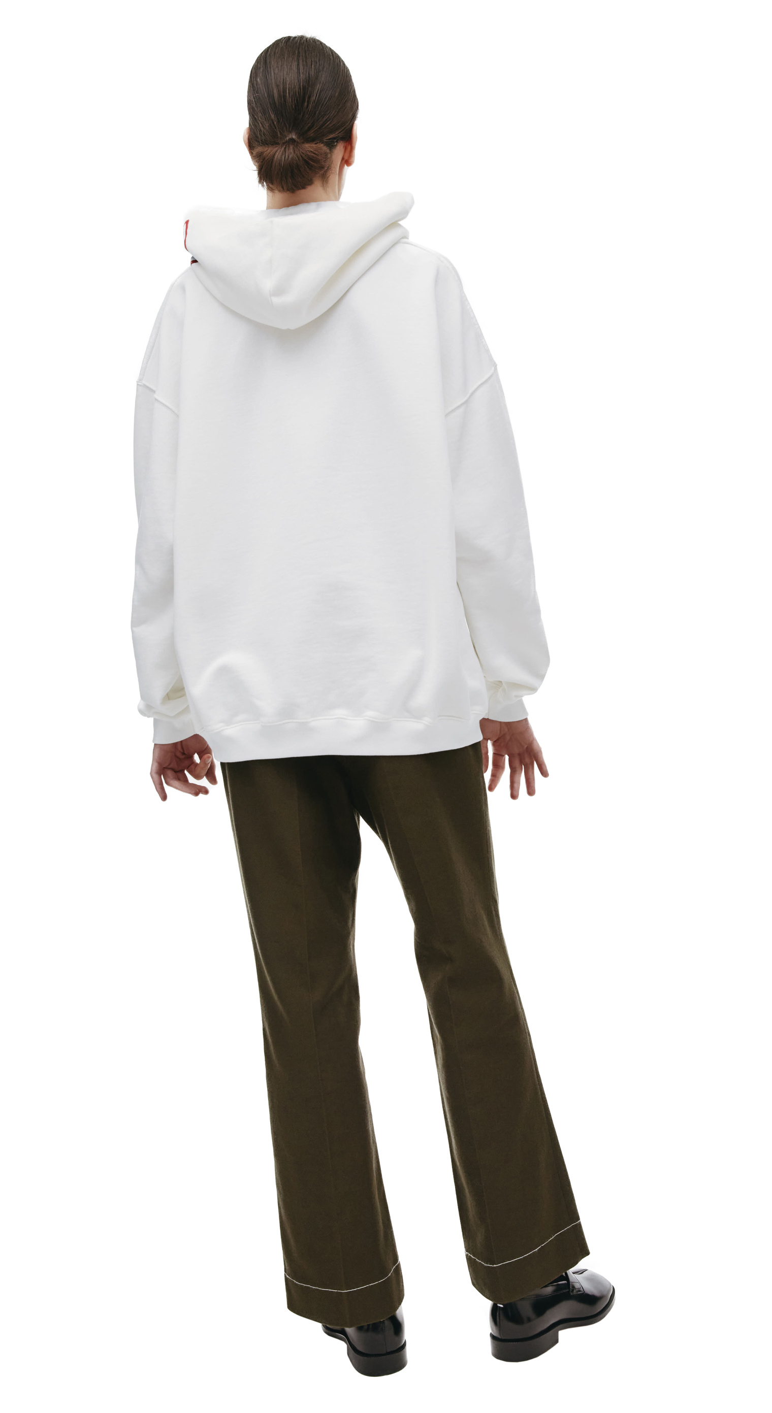 VETEMENTS White Logo & Patch Hoodie