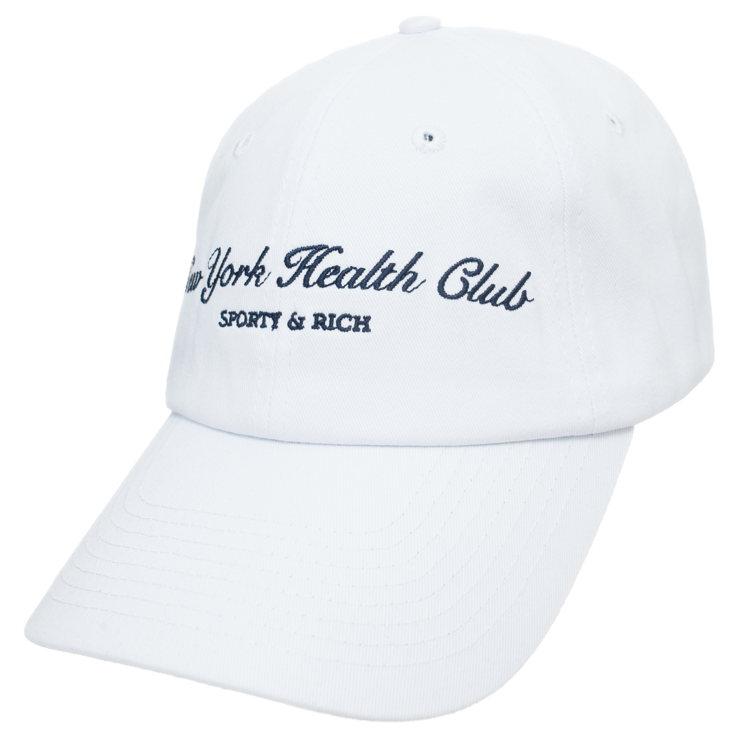 SPORTY & RICH Белая кепка с вышивкой New York