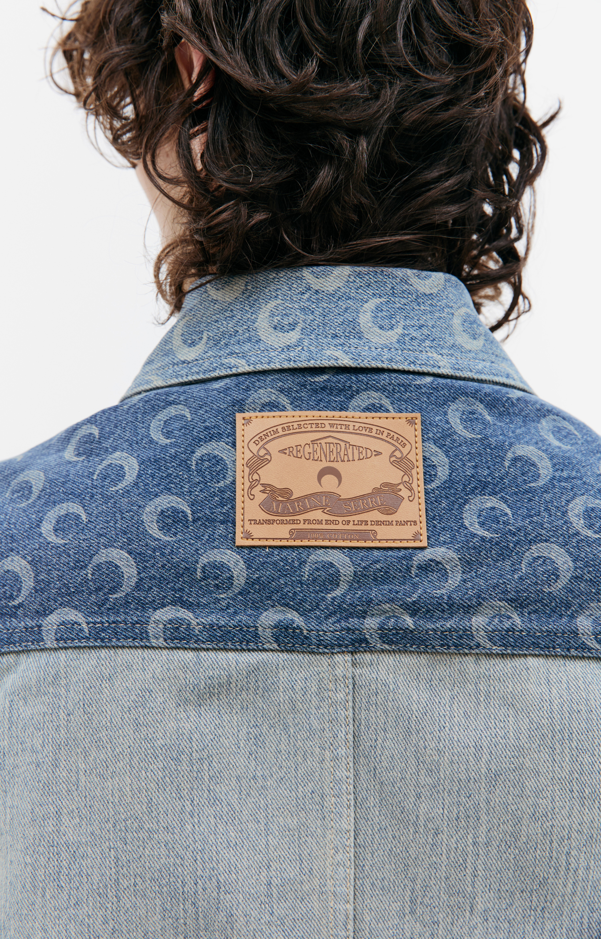 MARINE SERRE Fading denim jacket