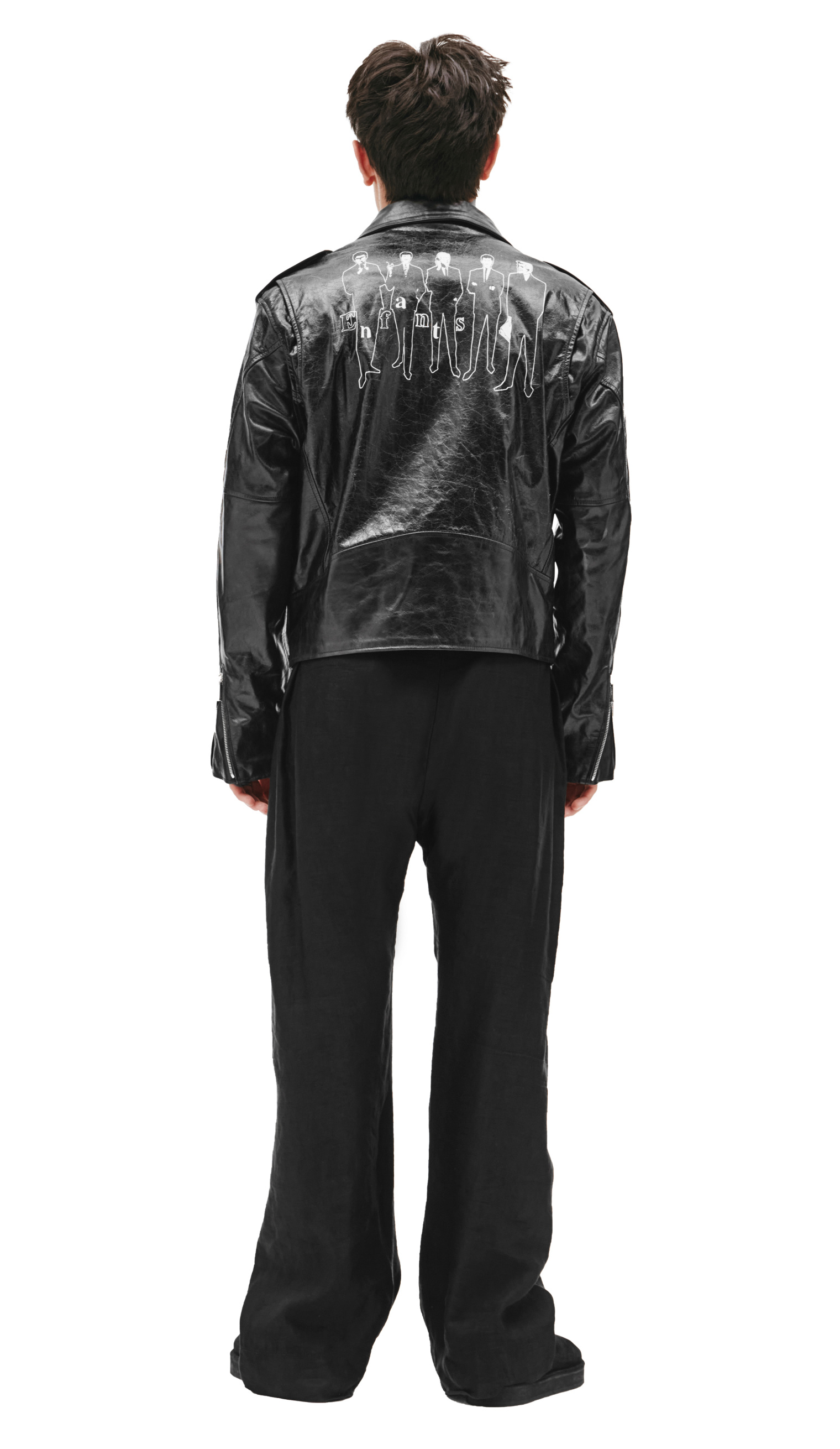 Enfants Riches Deprimes Leather Logo Jacket